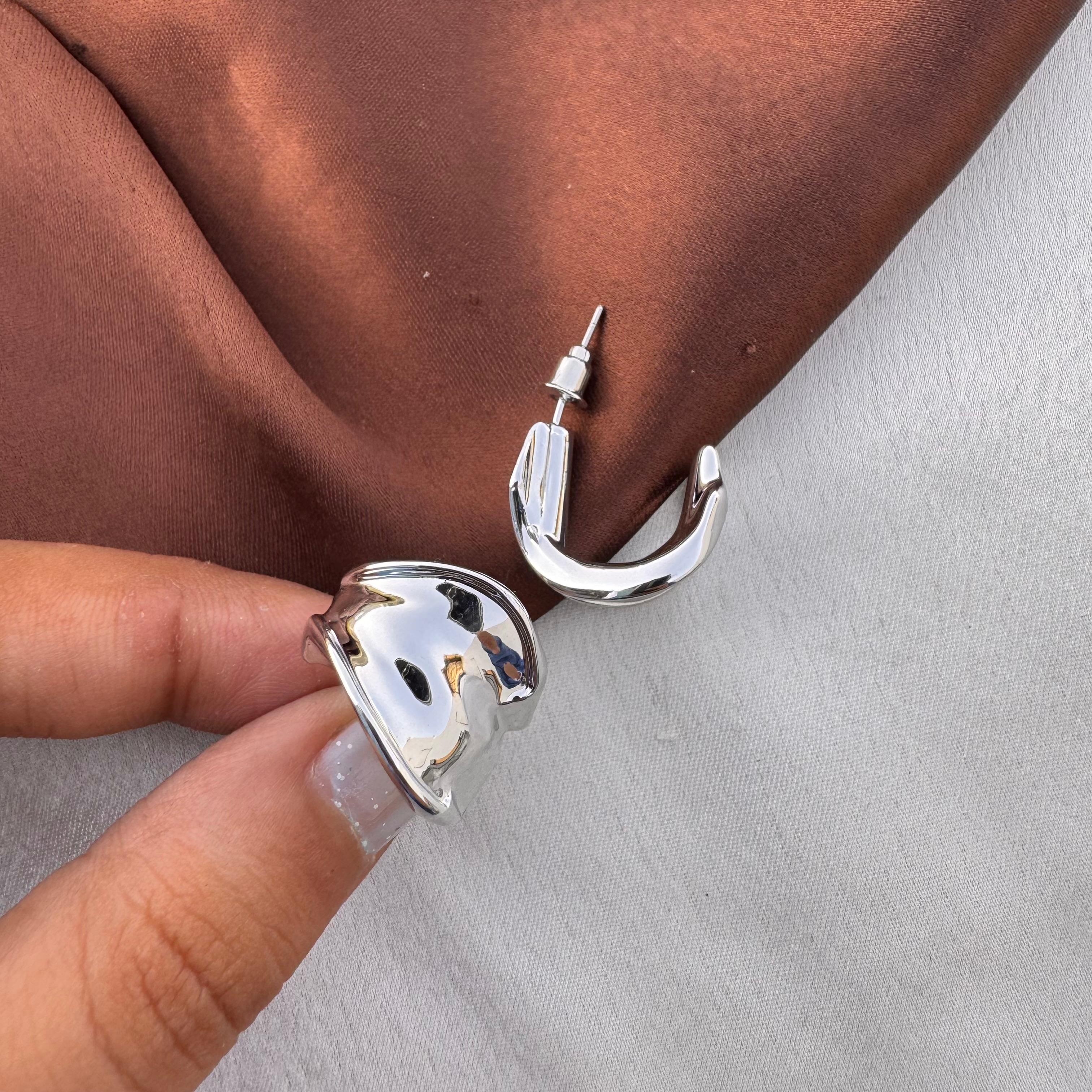 TFC Drift Silver Plated Stud Earrings