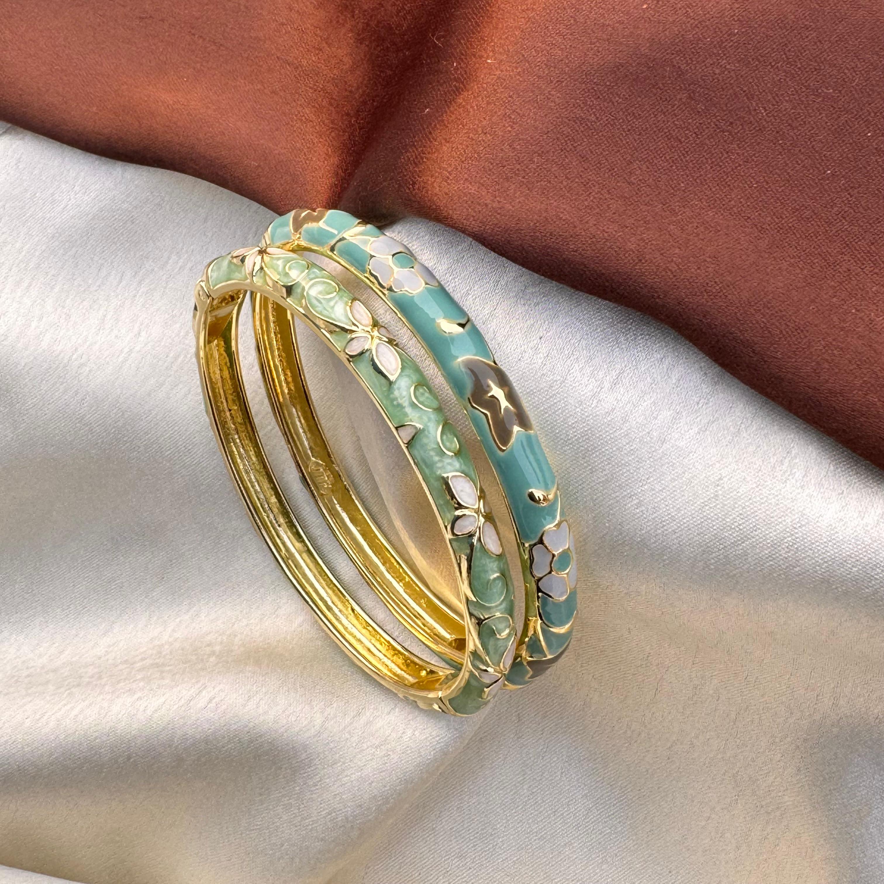 TFC Size 2.6 Minthaze Gold Plated Bracelet Bangle Combo Set