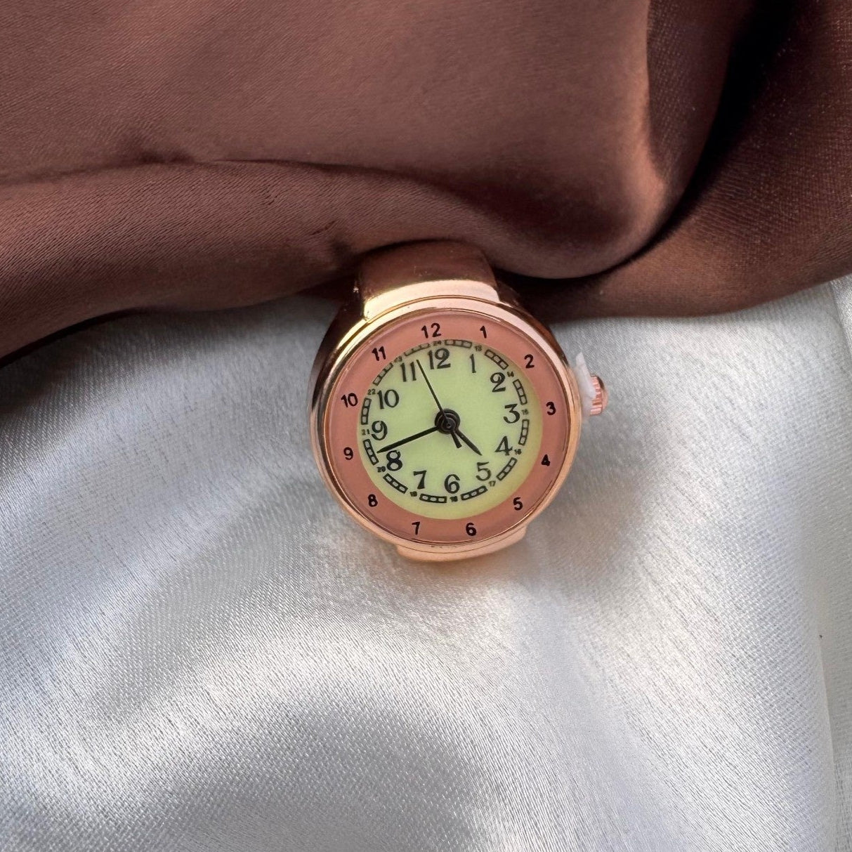 TFC Rose Gold Plated Adjustable Watch Ring