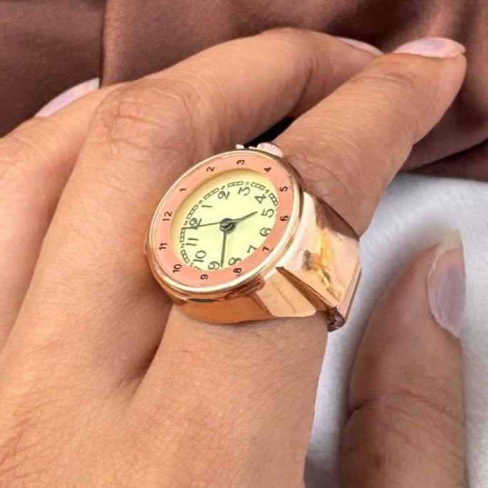 TFC Rose Gold Plated Adjustable Watch Ring
