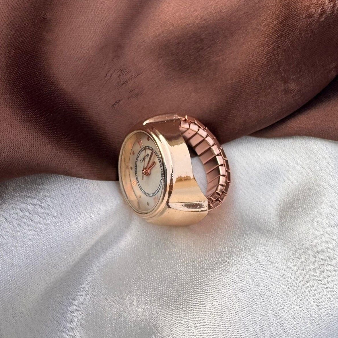 TFC Rose Gold Plated Adjustable Watch Ring