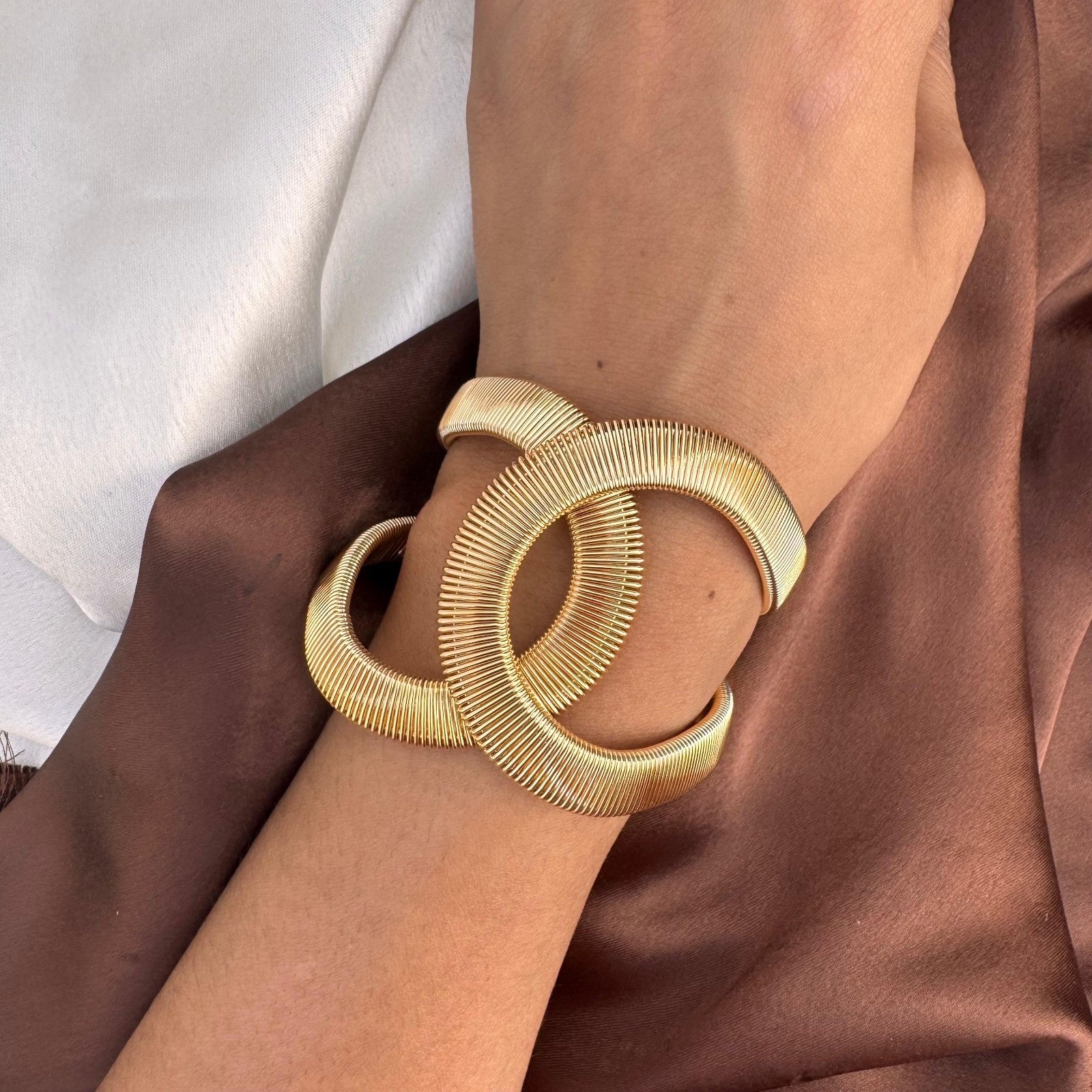 TFC Size 2.4 Opal Dreams Gold Plated Bracelet Bangle