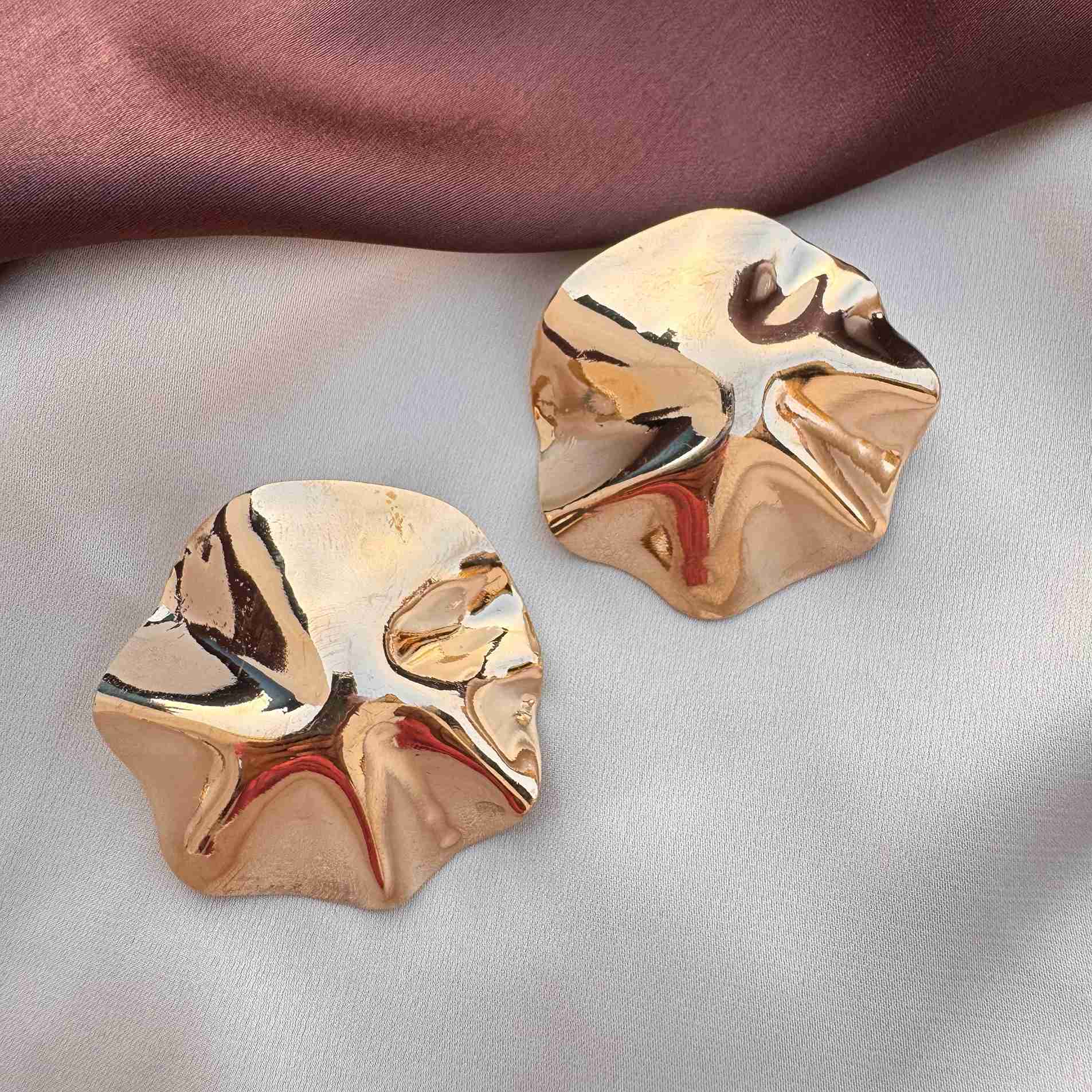 TFC Flickza Gold Plated Stud Earrings
