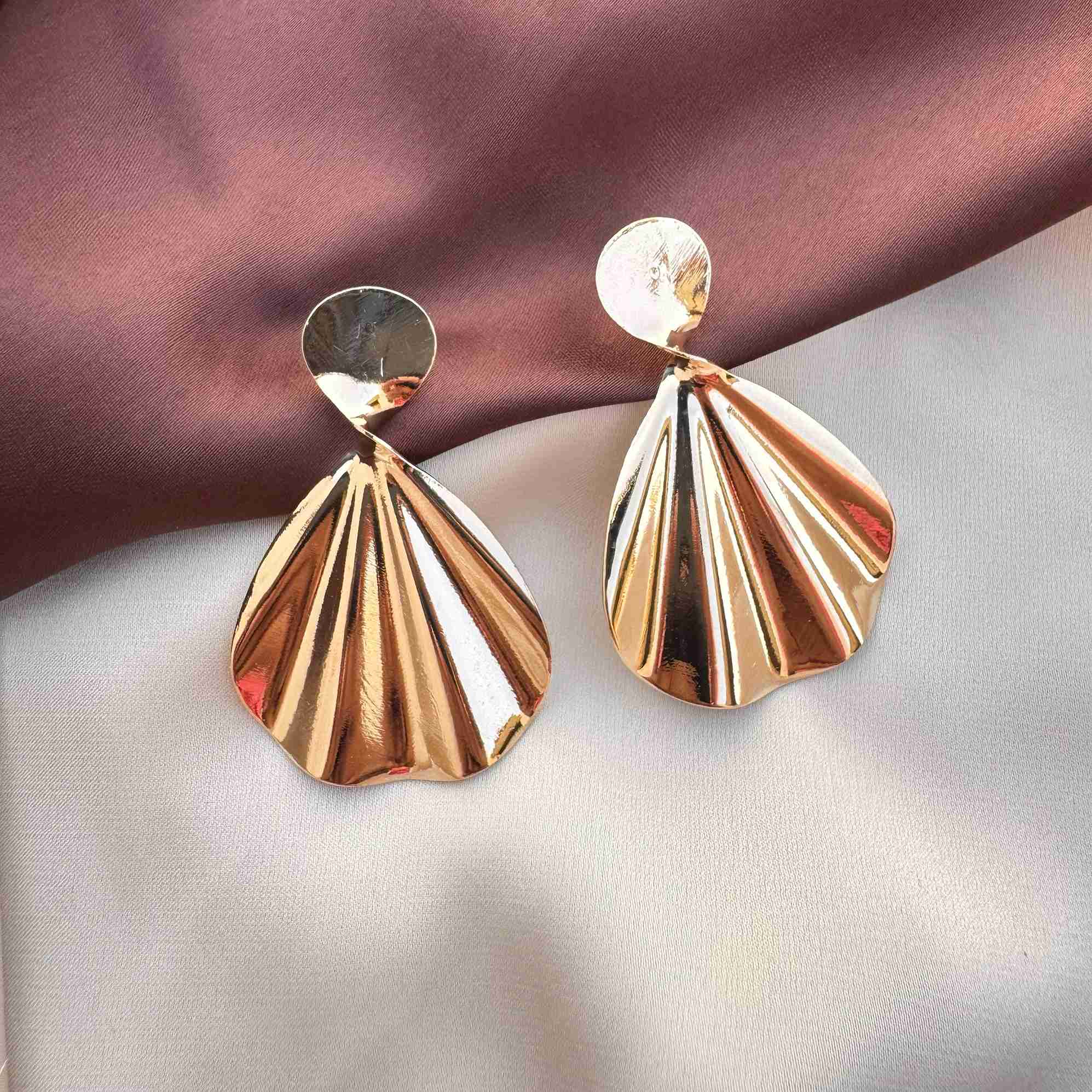 TFC Glimzag Gold Plated Dangler Earrings