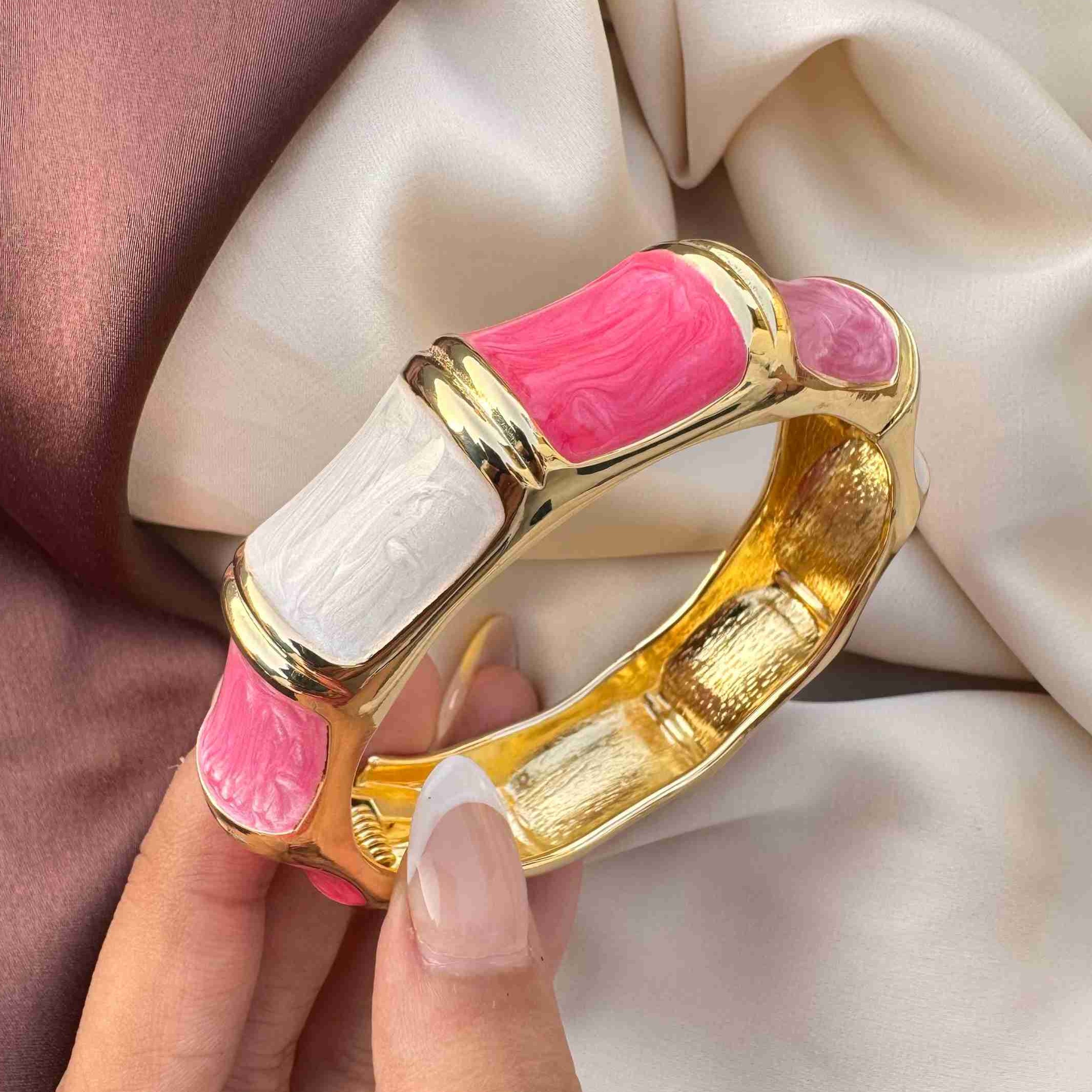 TFC Size 2.6 Shade Of Pink Gold Plated Bracelet Bangle