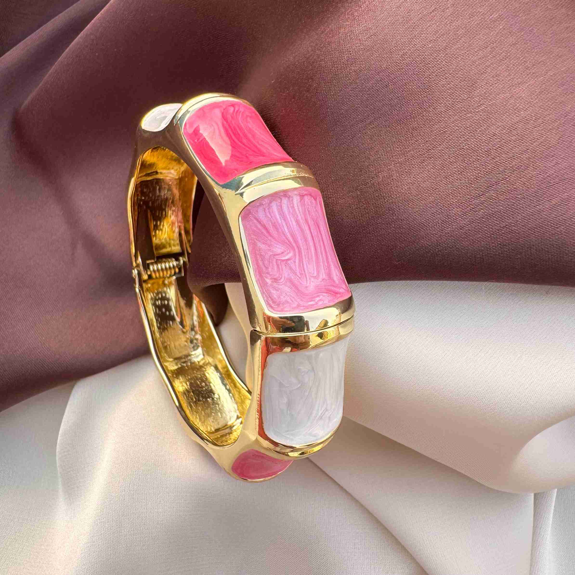 TFC Size 2.6 Shade Of Pink Gold Plated Bracelet Bangle