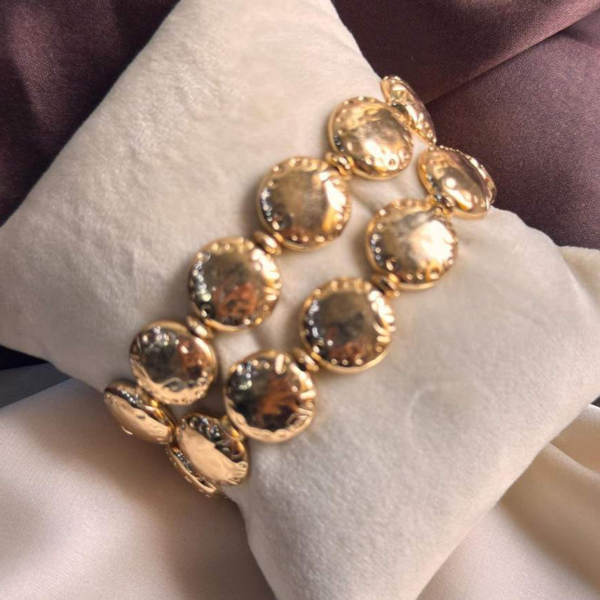 TFC Crafted Side Gold Plated Bracelet (set of 2 )