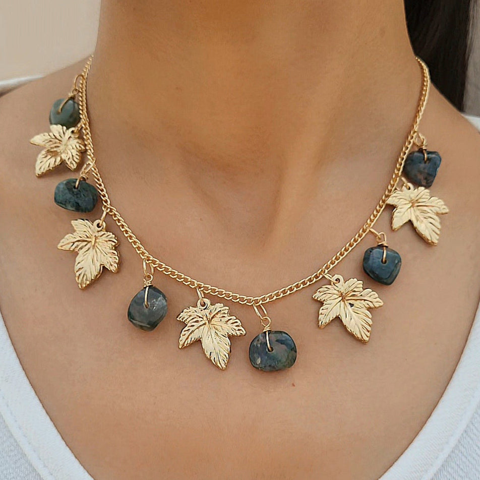 TFC Black Berry Gold Plated Necklace