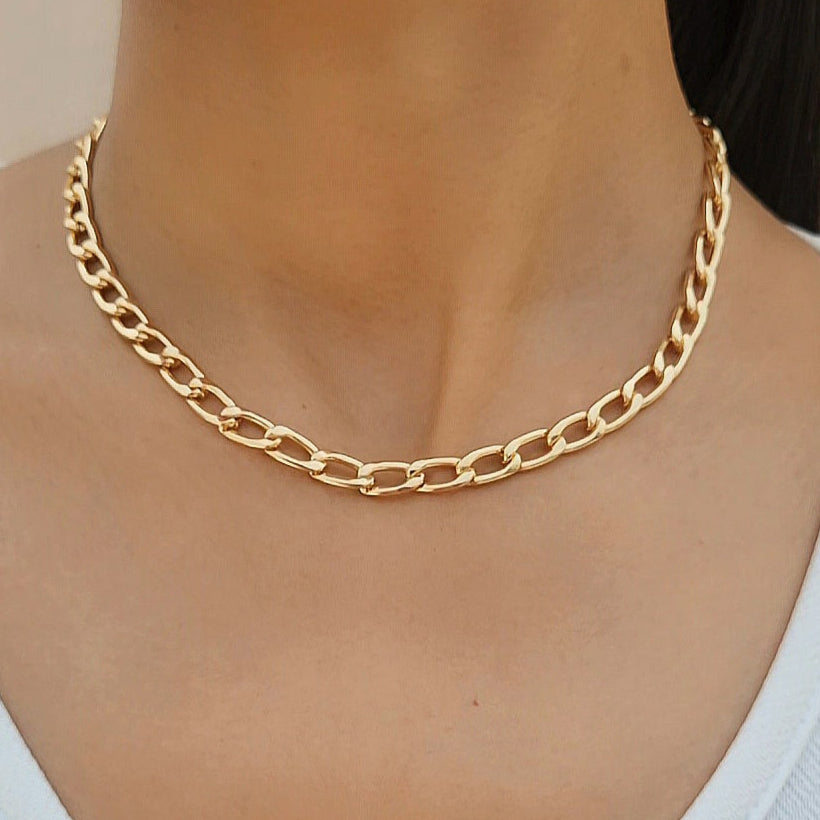 TFC Lock Chain Gold plated Necklace