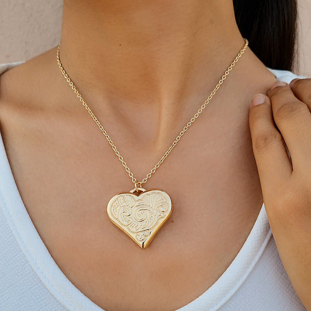 TFC Big Heart Gold Plated Necklace