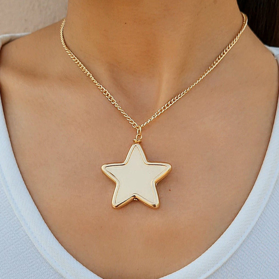 TFC Big Star Gold Plated Necklace