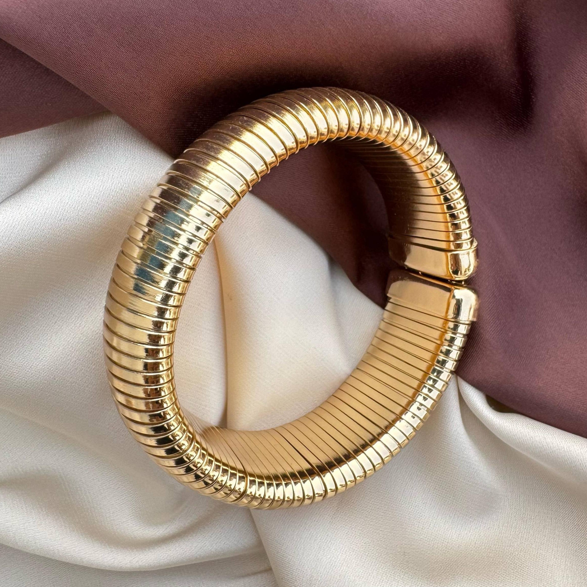 TFC Size 2.6 Simple Gold Plated Bracelet Bangle