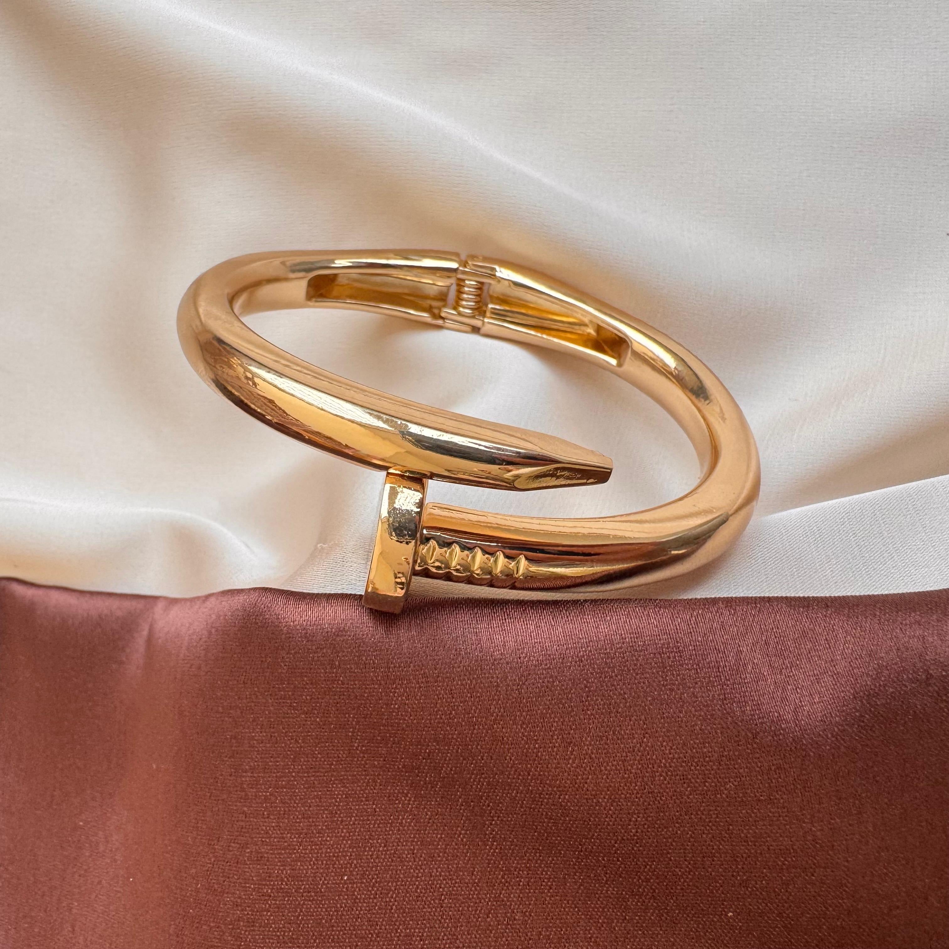 TFC Size 2-6 Royal Bold Openable Gold Plated Bracelet Bangle