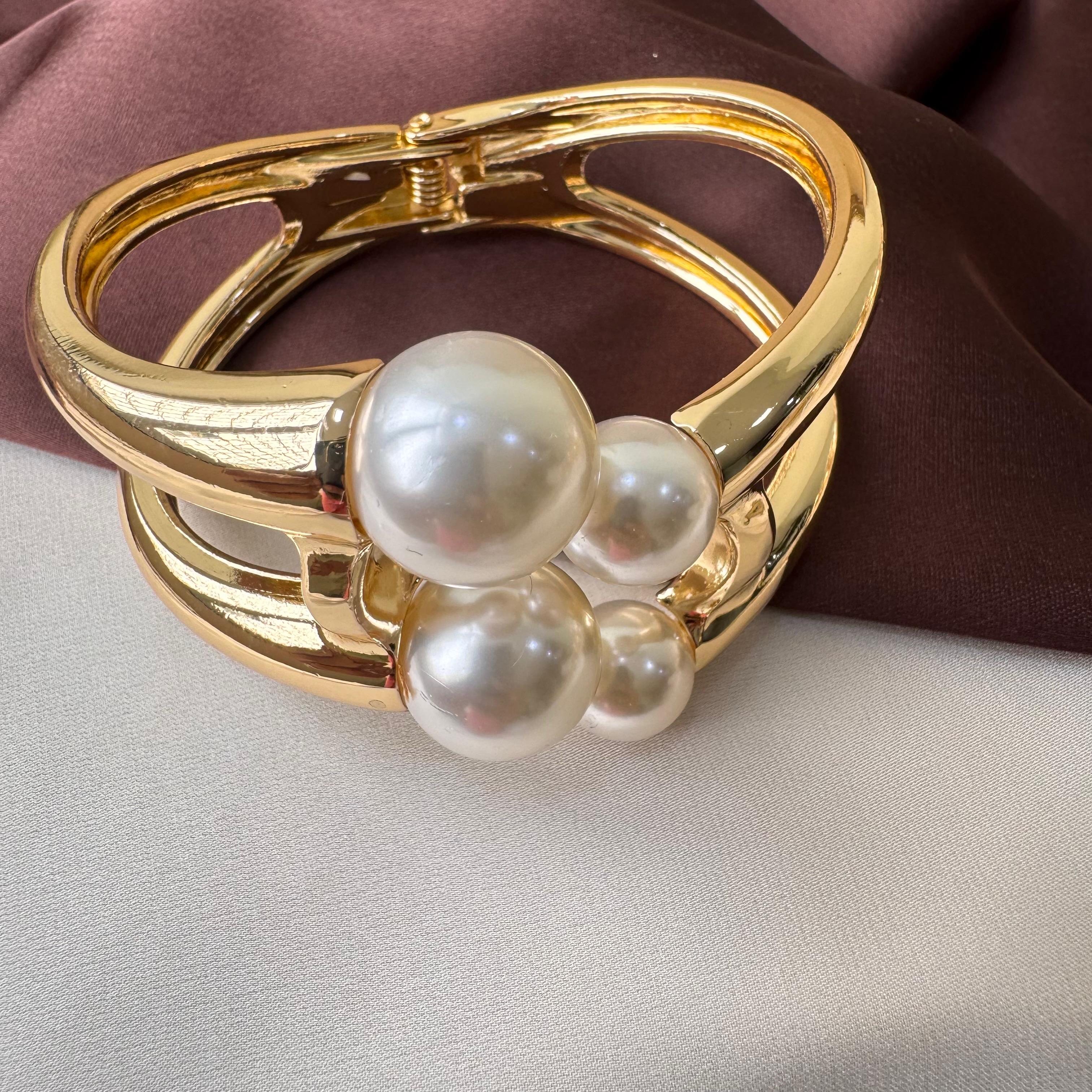 TFC Size 2.6 Pearlies Gold Plated Bracelet Bangle