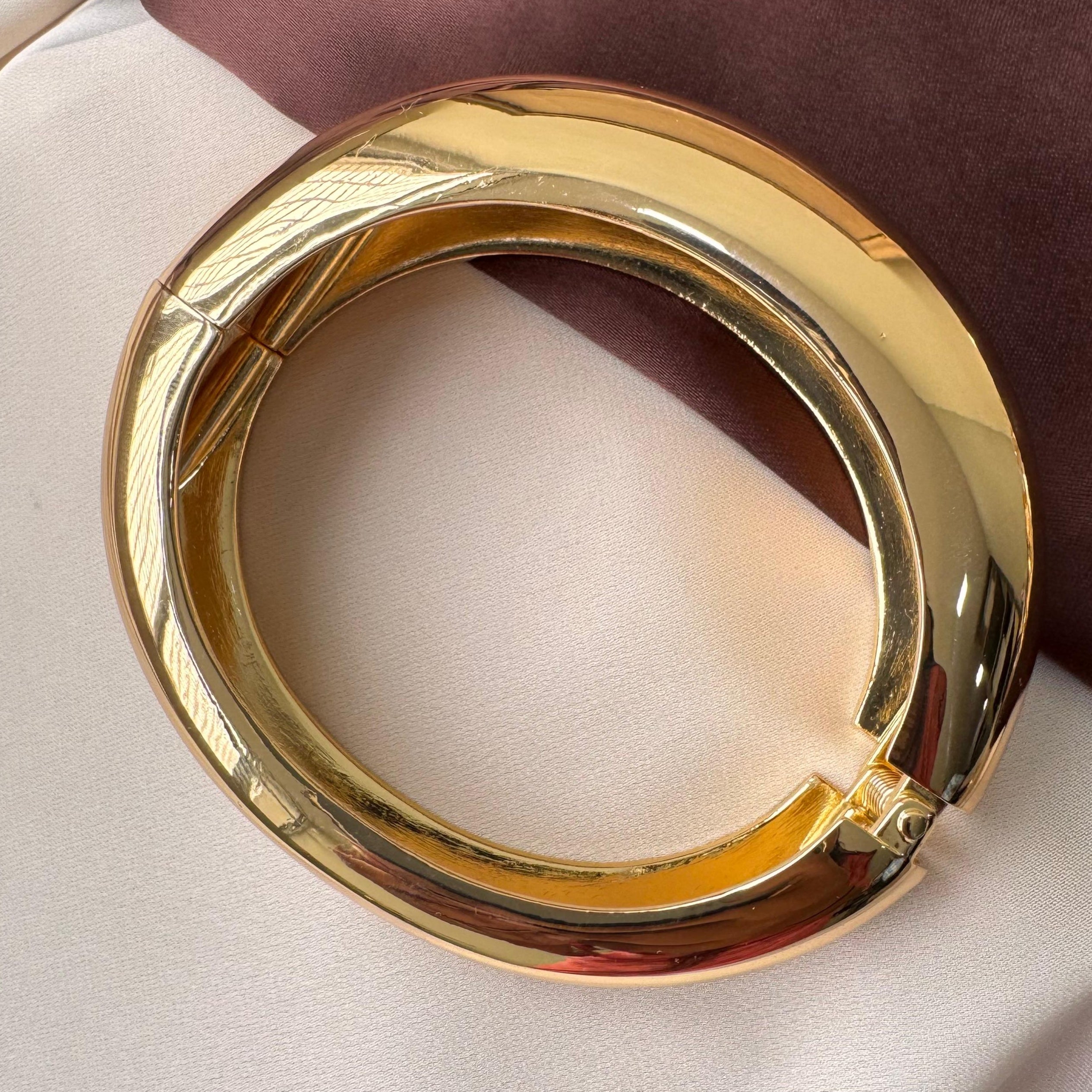TFC Size 2.4 Uneven Gold Plated Bangle