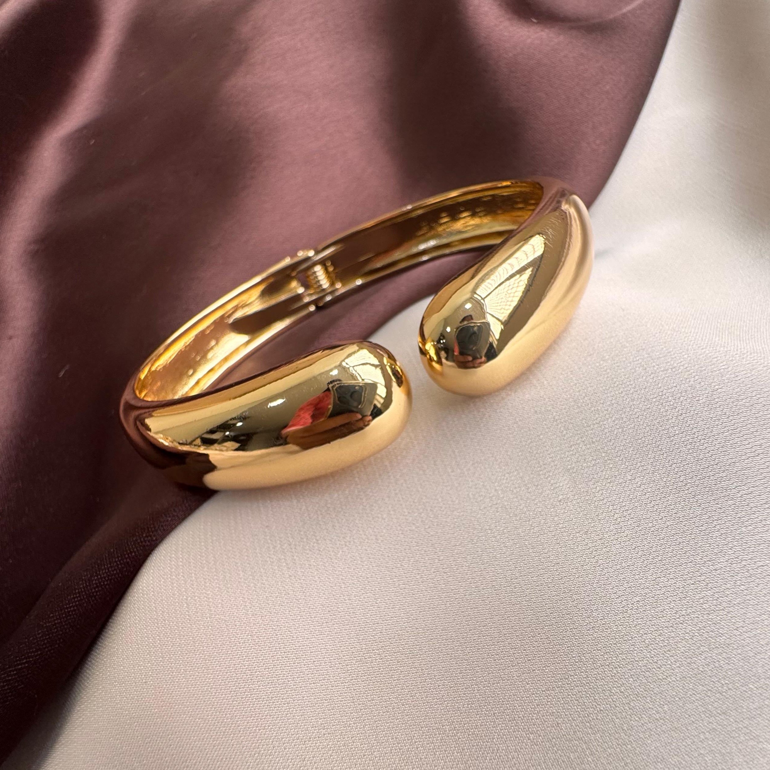TFC SIze 2.6 Same Side Gold Plated Bracelet Bangle