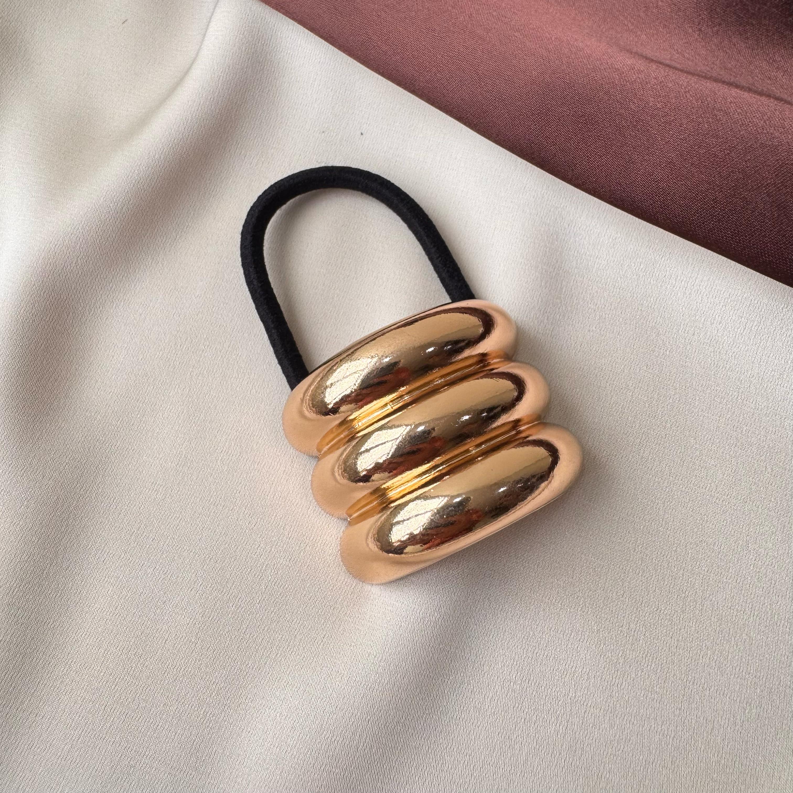 TFC Silken Loop Gold Plated Hair Tie