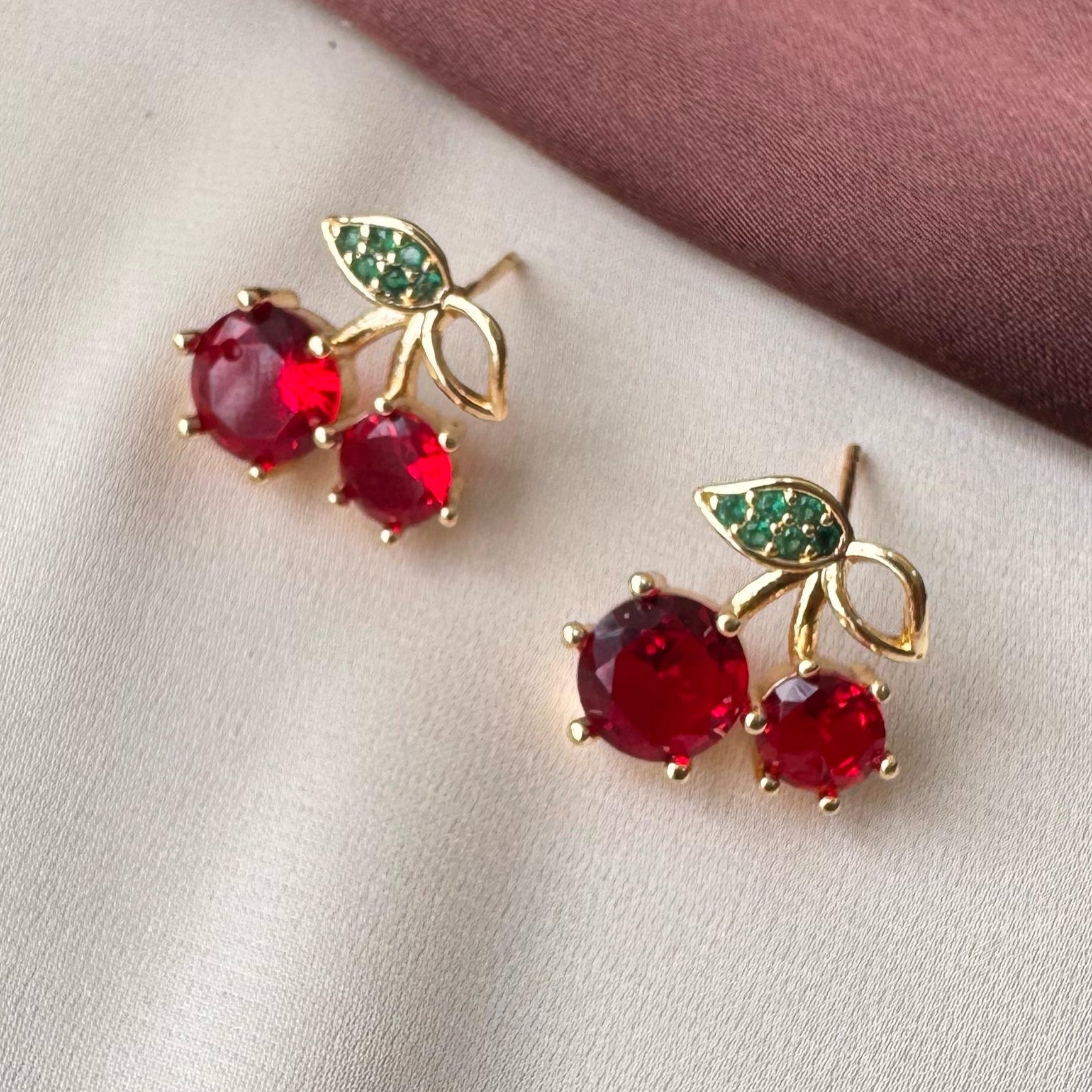 TFC Fruity Drop Gold Plated Stud Earrings