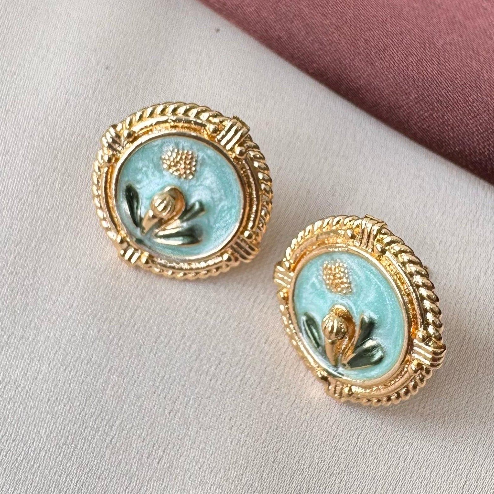 TFC Queen Style Gold Plated Earrings