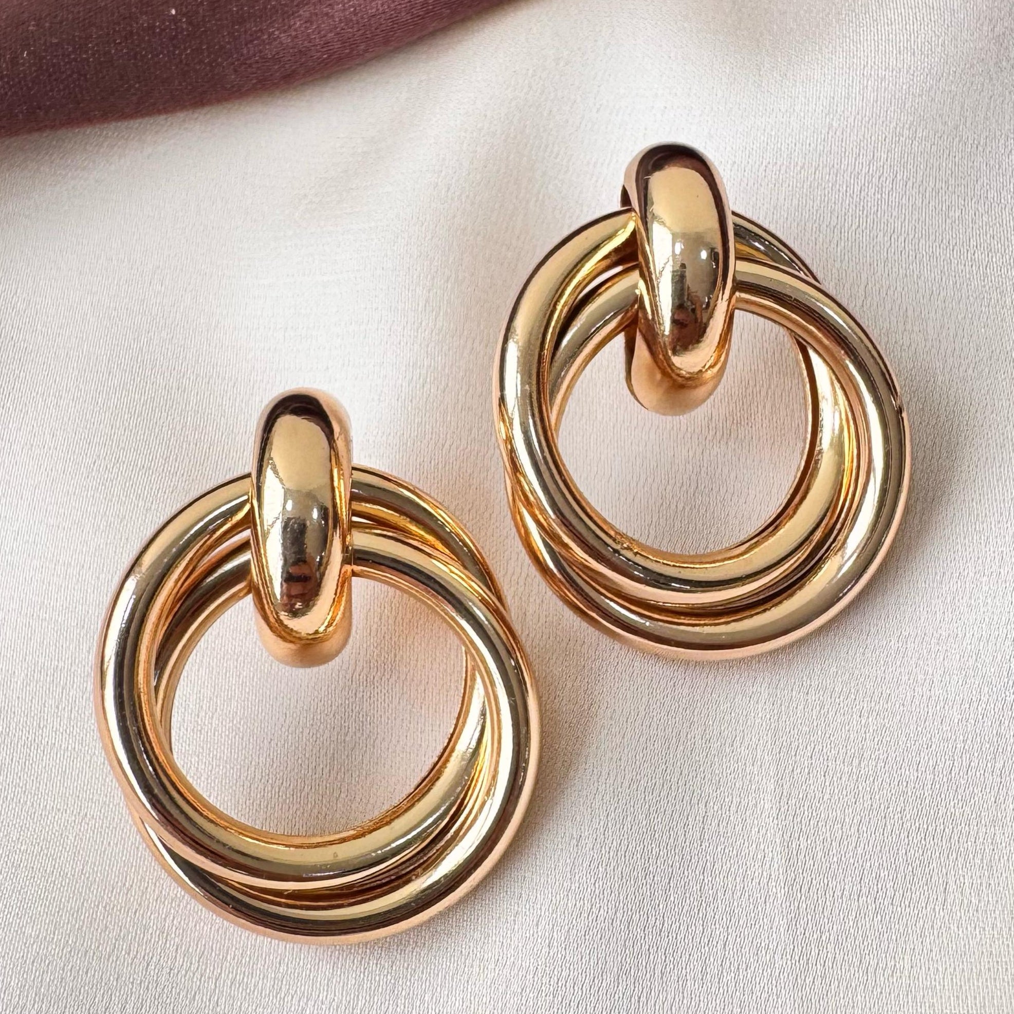 TFC Small Infinity Gold Plated Hoop Earring
