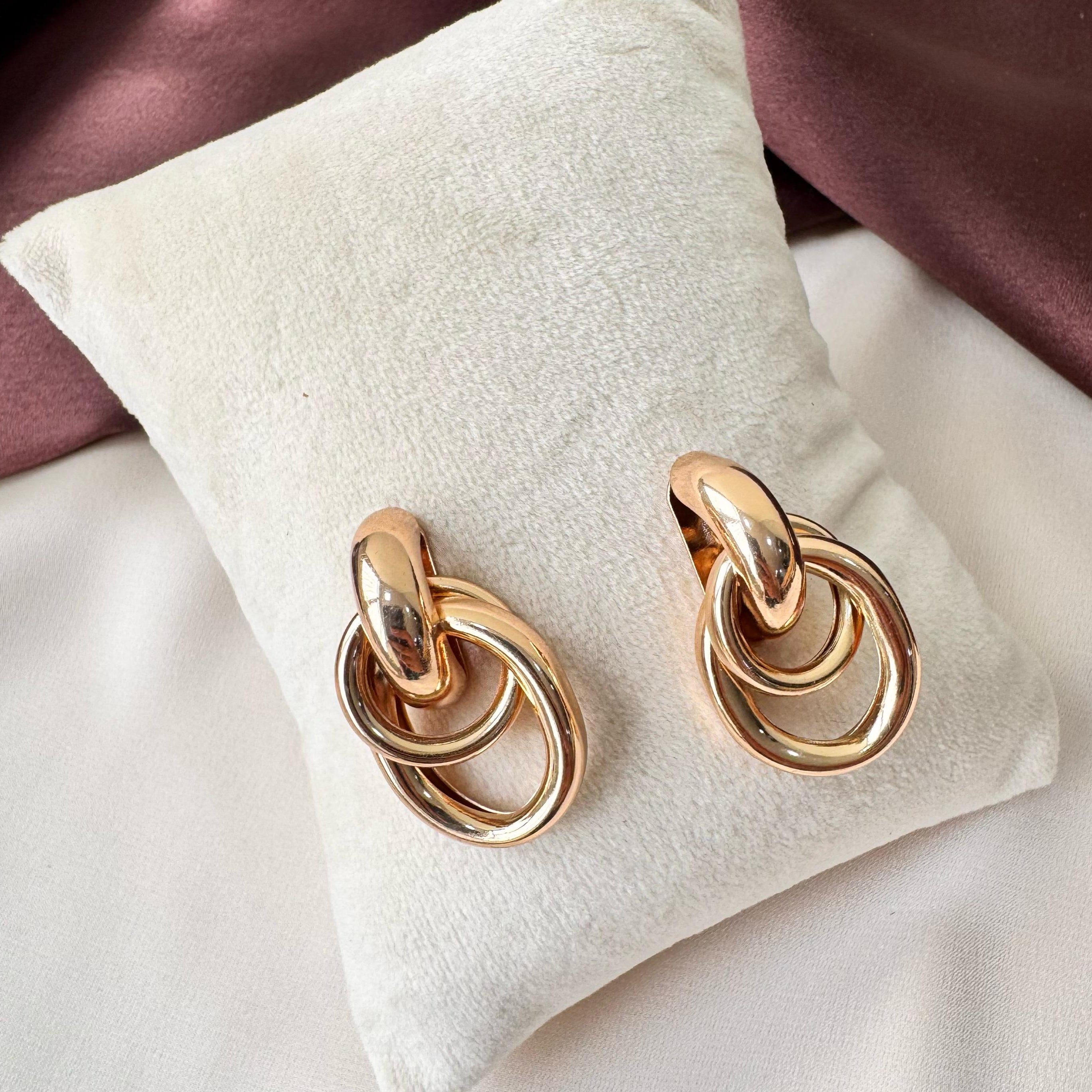 TFC Hola Hoop Gold Plated Stud Earrings