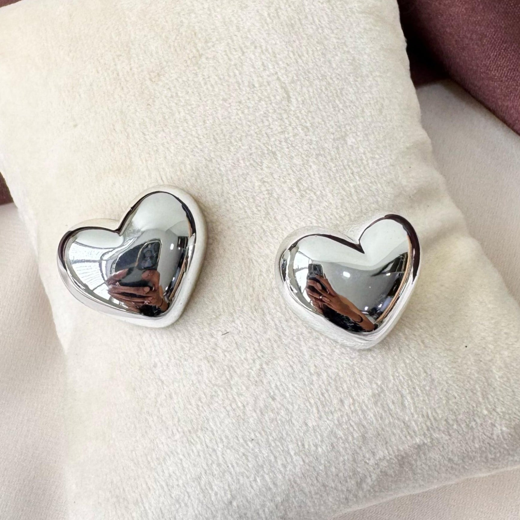 TFC Mini Cute Heart Silver Plated Earrings