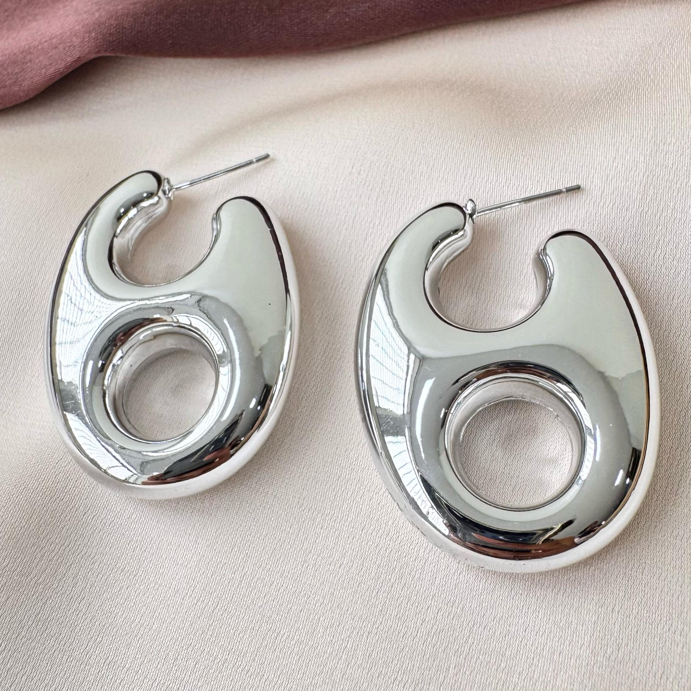 TFC Urban Hollow Silver Plated Earrings