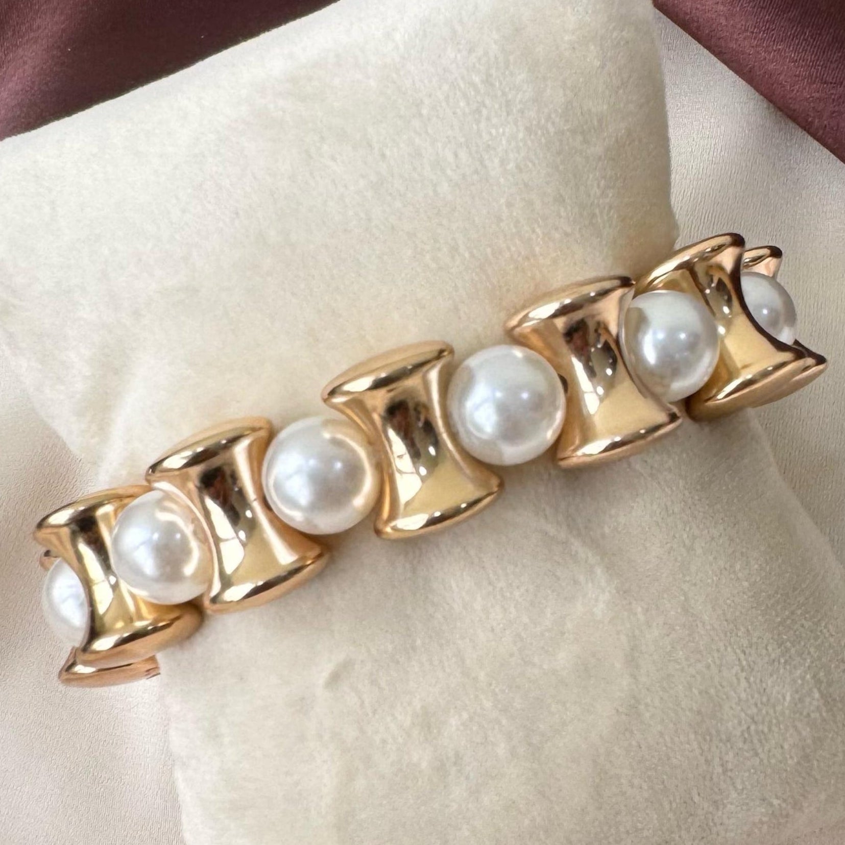 TFC Ivory Orbit Gold Plated Bracelet