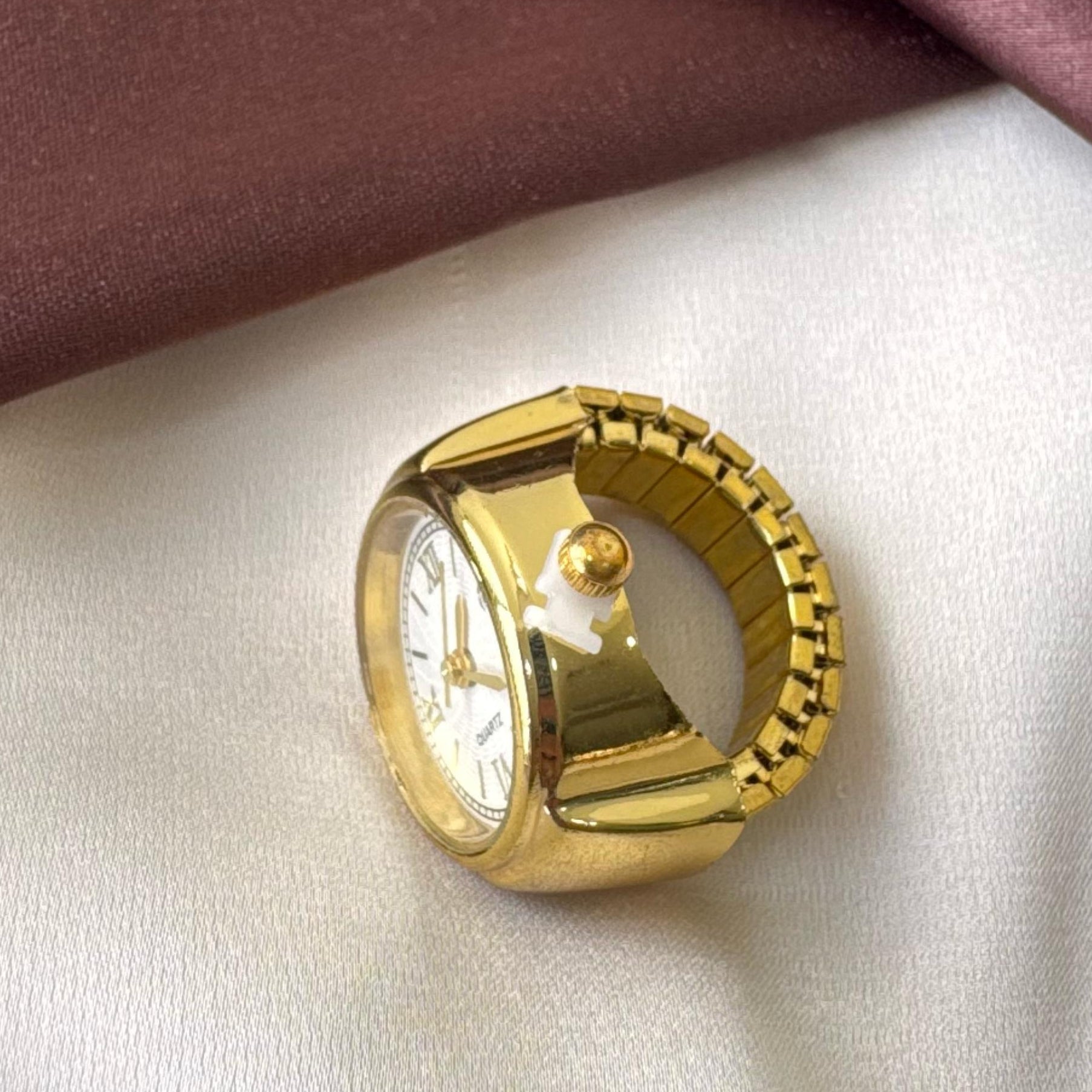 TFC Roman Gold Plated Adjustable Watch Ring