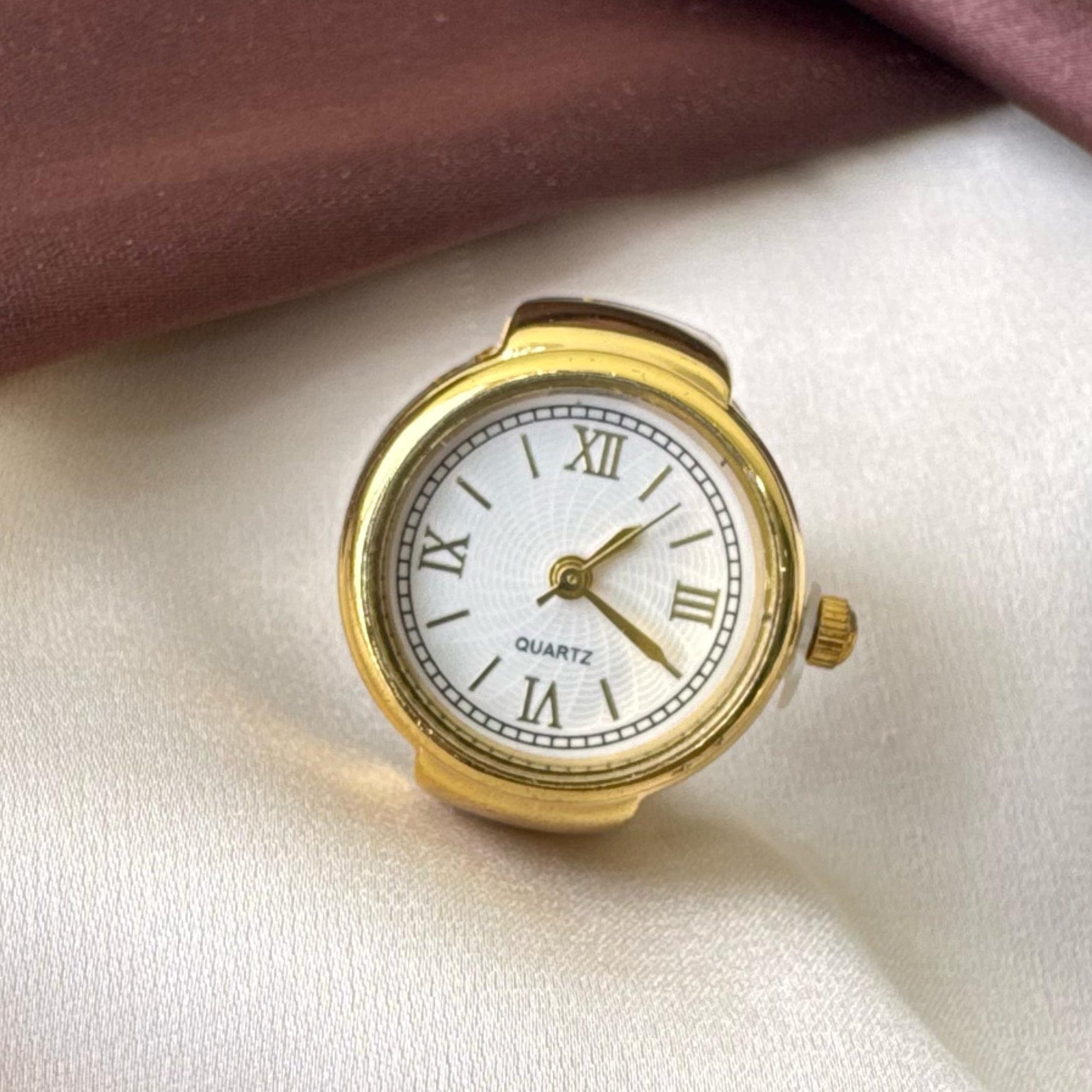 TFC Roman Gold Plated Adjustable Watch Ring