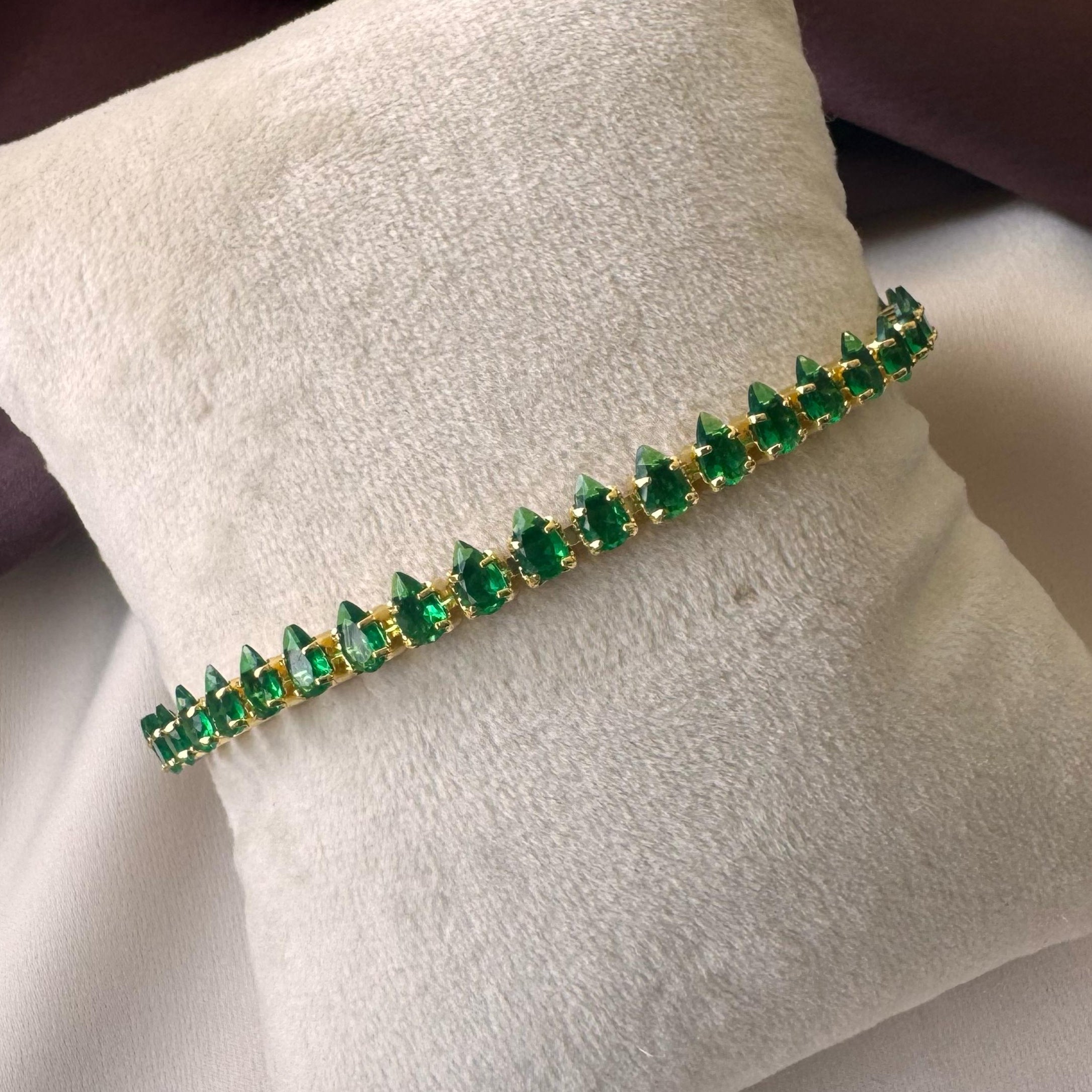 TFC Tiarra Trail Green Gold Plated Bracelet