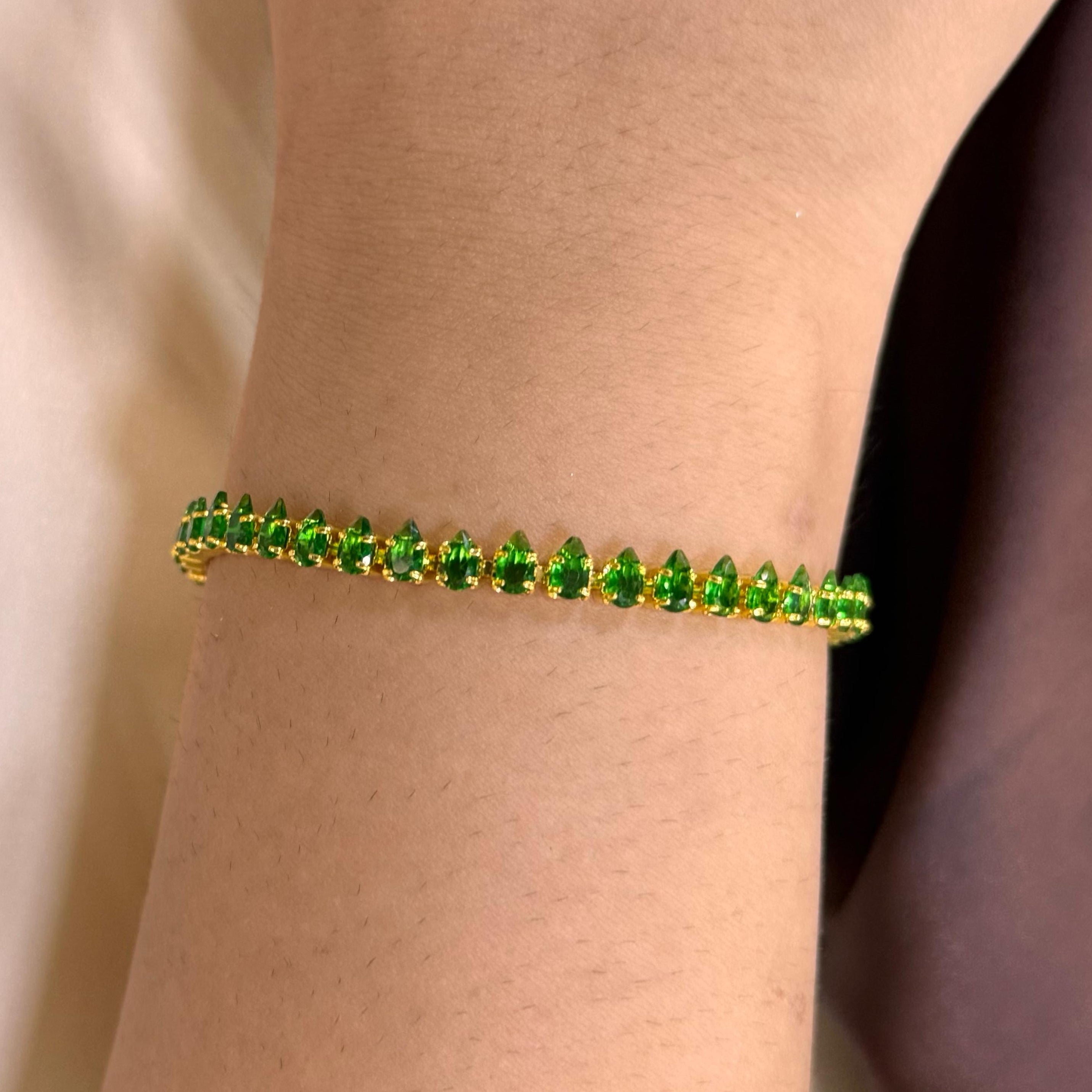 TFC Tiarra Trail Green Gold Plated Bracelet