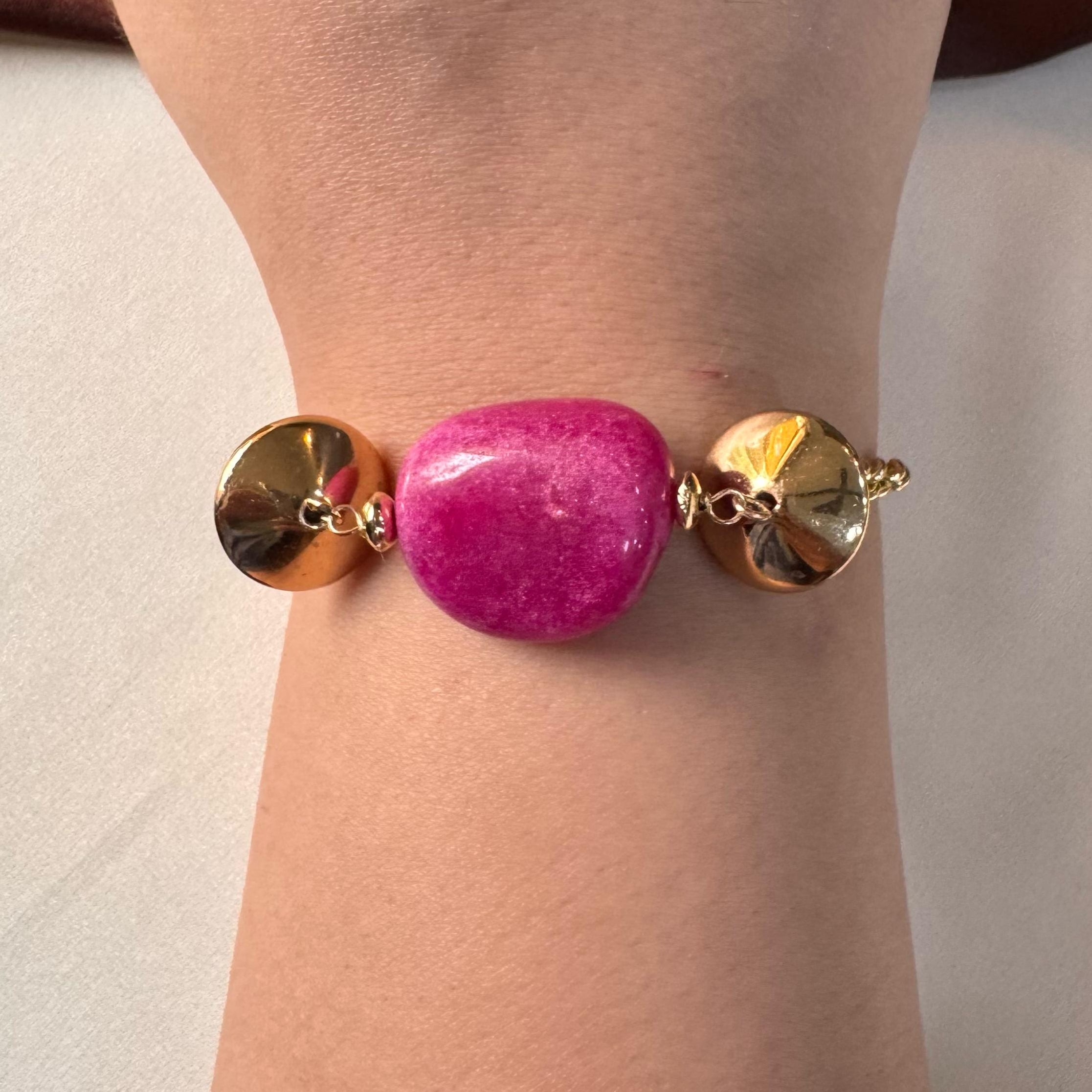TFC Blush Rock Gold Plated Adjustable Bracelet