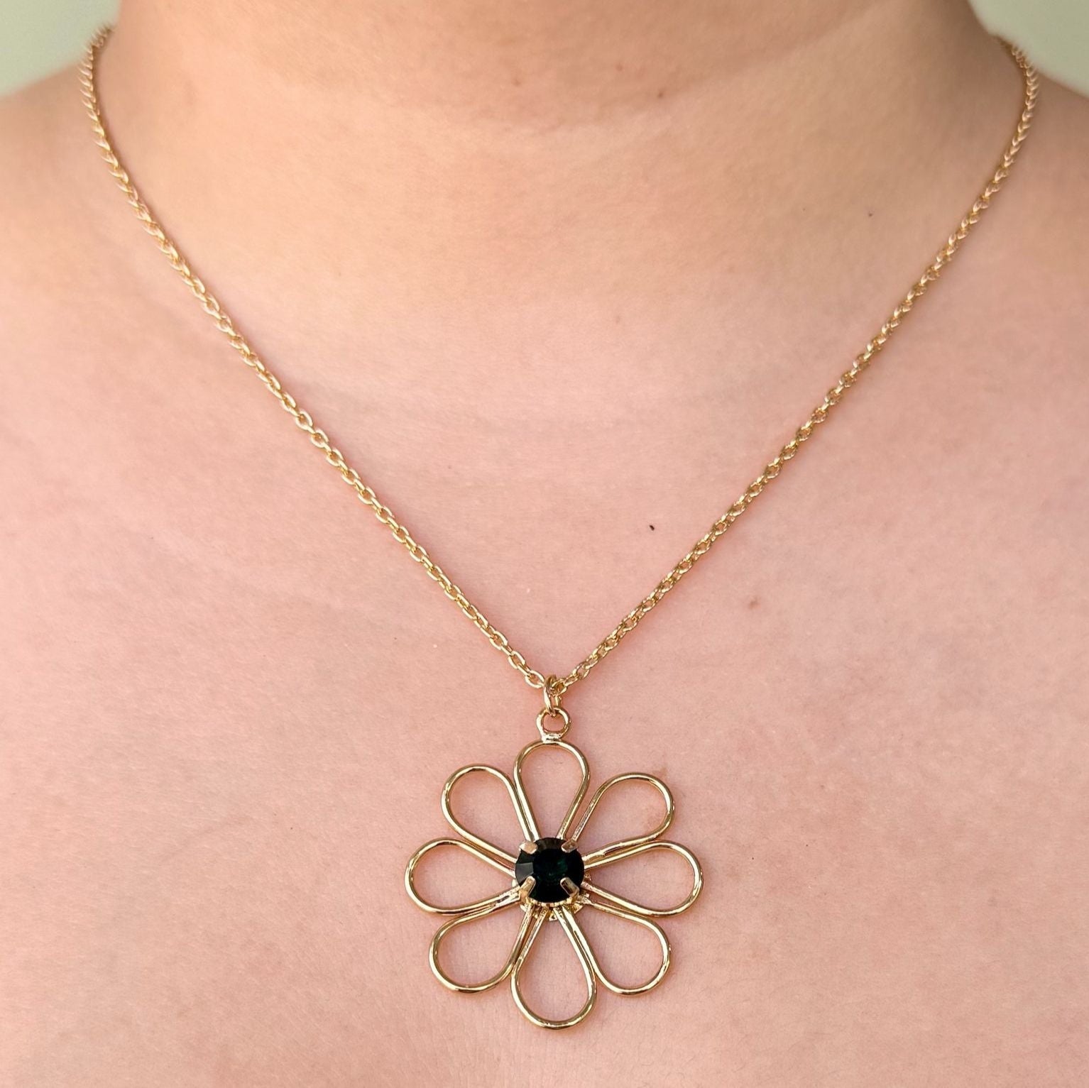 TFC Black Flora Gleam Gold Plated Bracelet