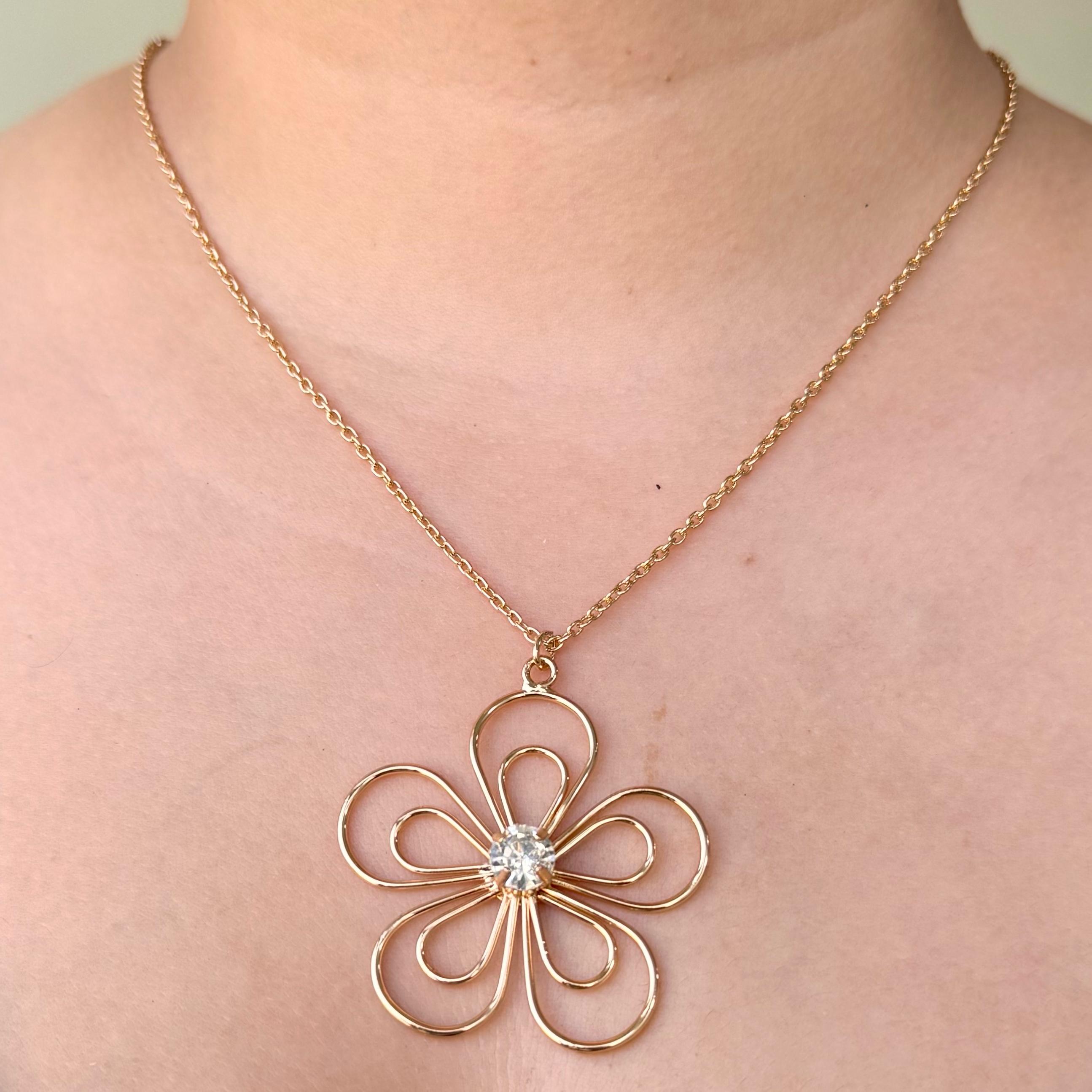 TFC Wildflower Kiss Gold Plated Necklace