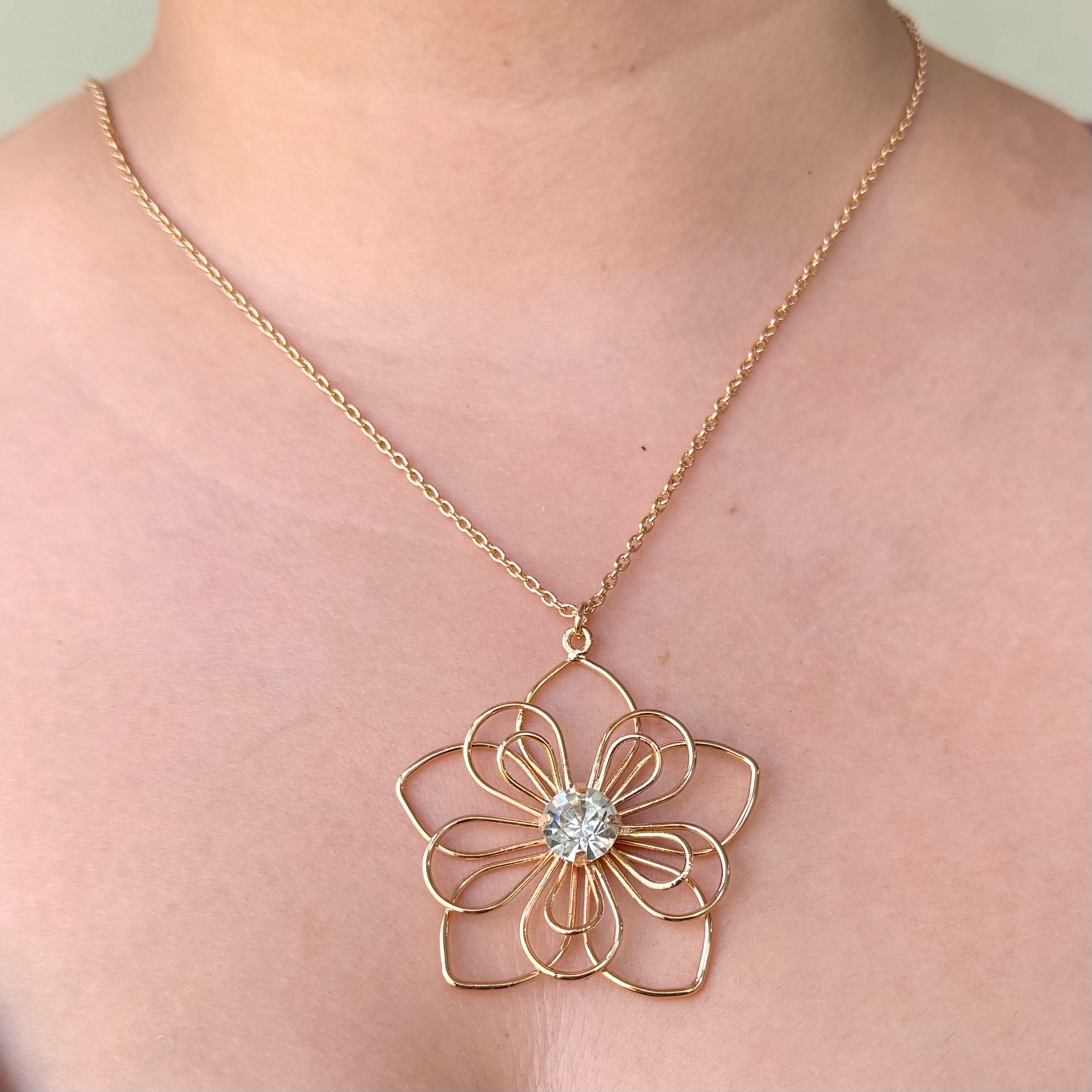 TFC Golden Petal Gold Plated Necklace