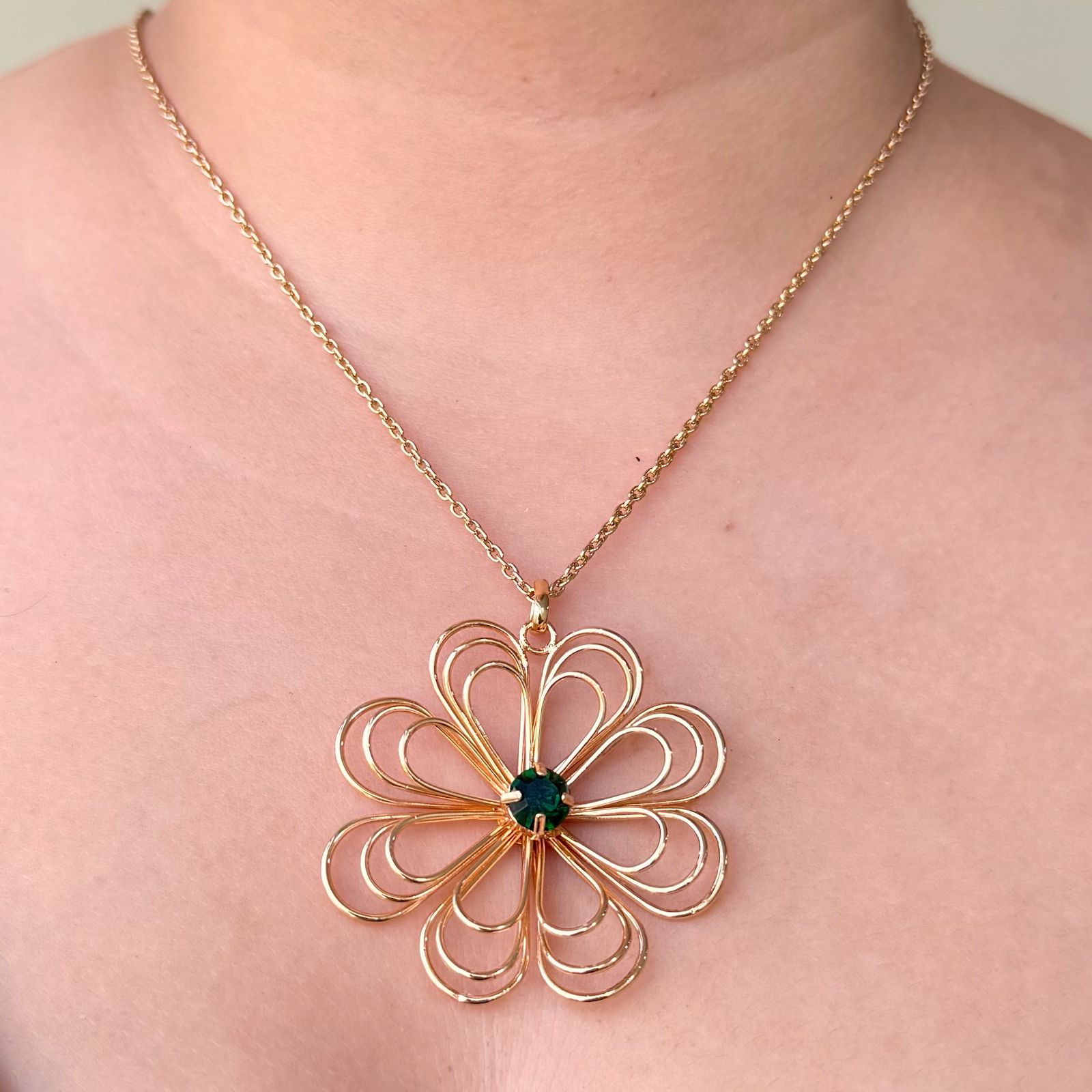 TFC Black Bloom Gold Plated Necklace