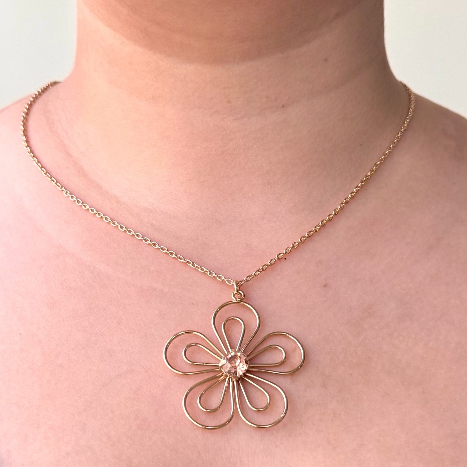 TFC Rose Sunlace Gold Plated Necklace
