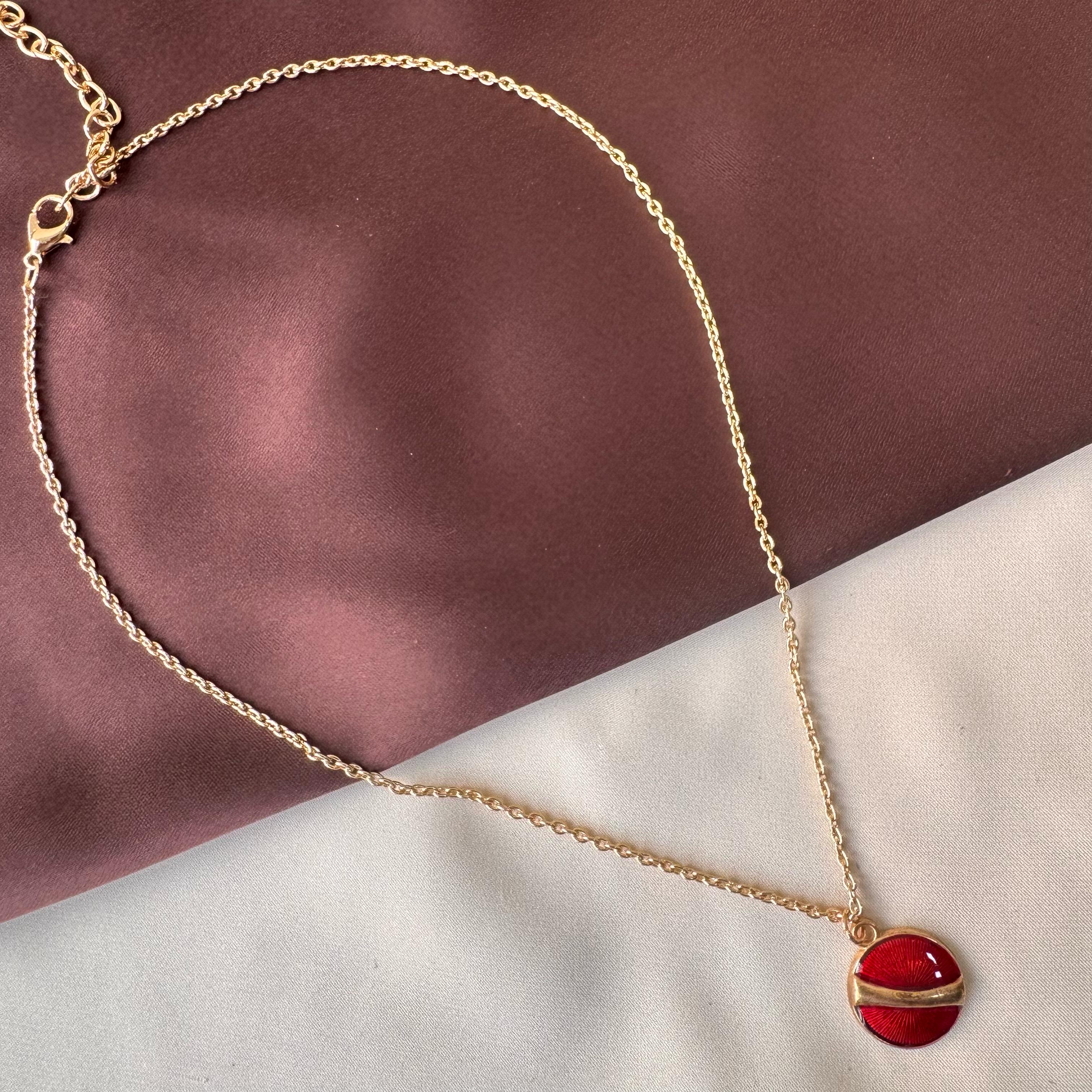 TFC Red Shield Gold Plated Chain