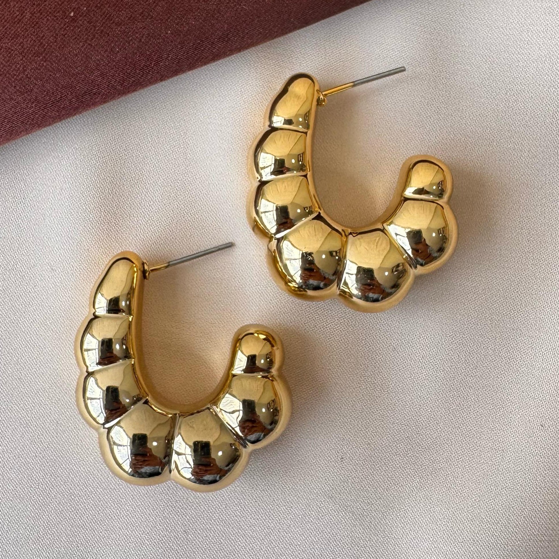 TFC Dreamy Bubbly Gold Plated Earrings