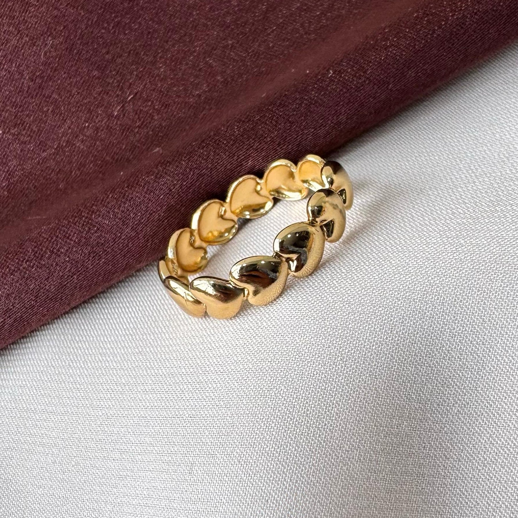 TFC Full Heart Adjustable Gold Plated Ring