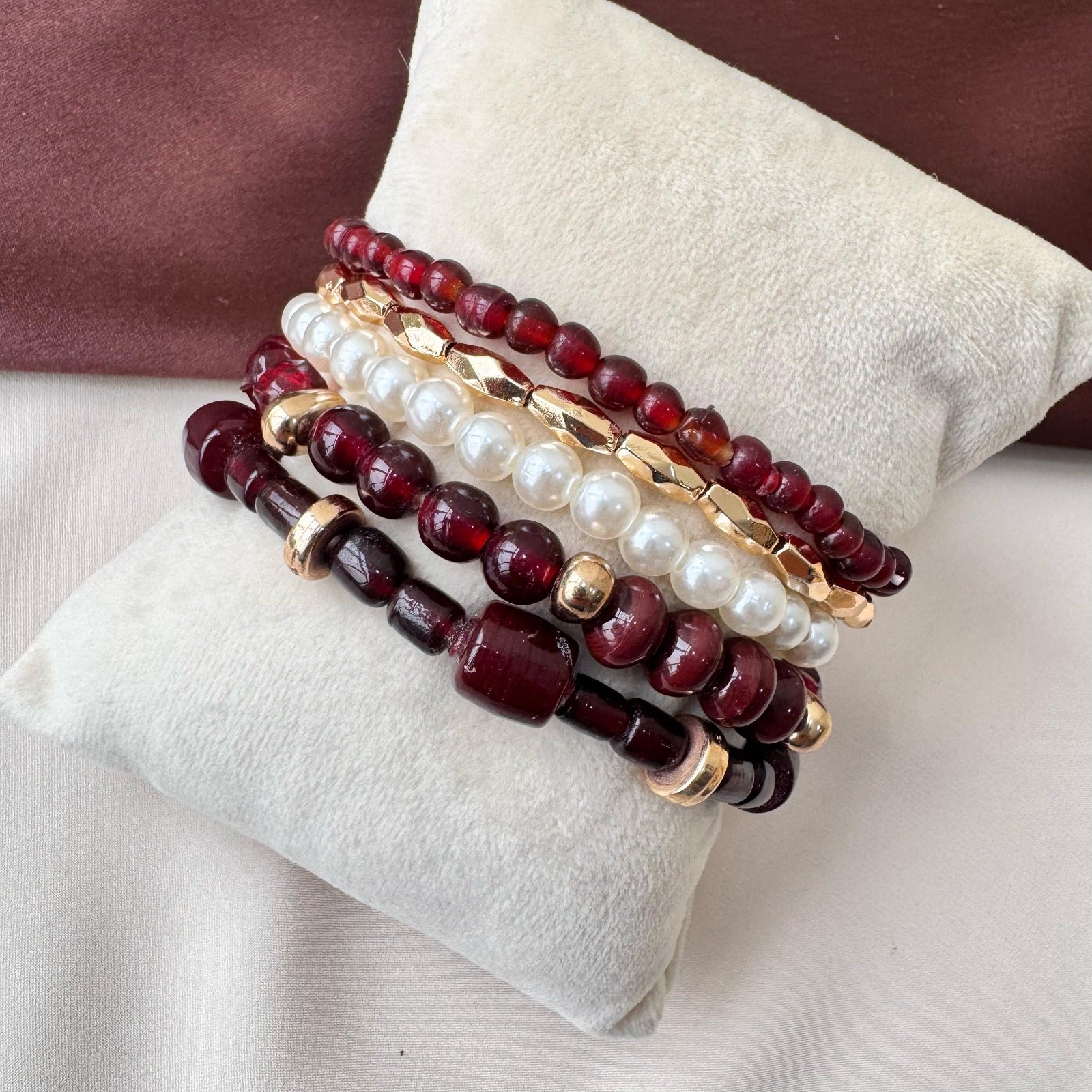 TFC Wine Tone Gold Plated Bracelet (set of 5)
