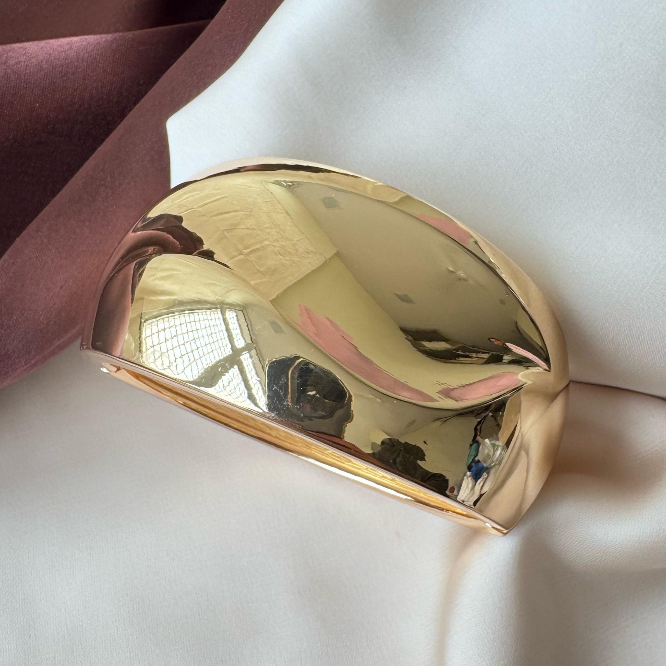 TFC Size 2.6 Simple Edge Gold Plated Bracelet Bangle