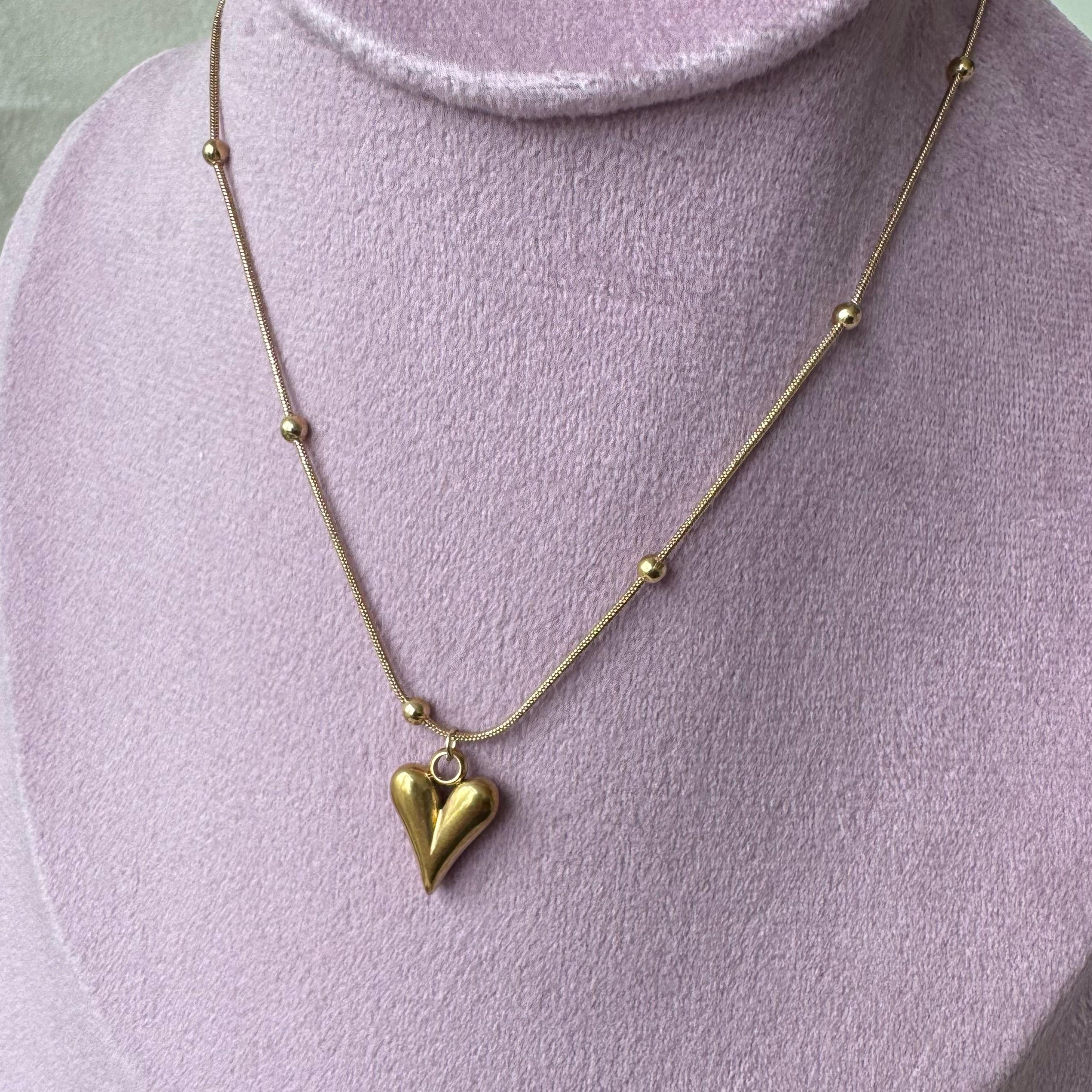 TFC Heart Gold Plated Pendant Necklace