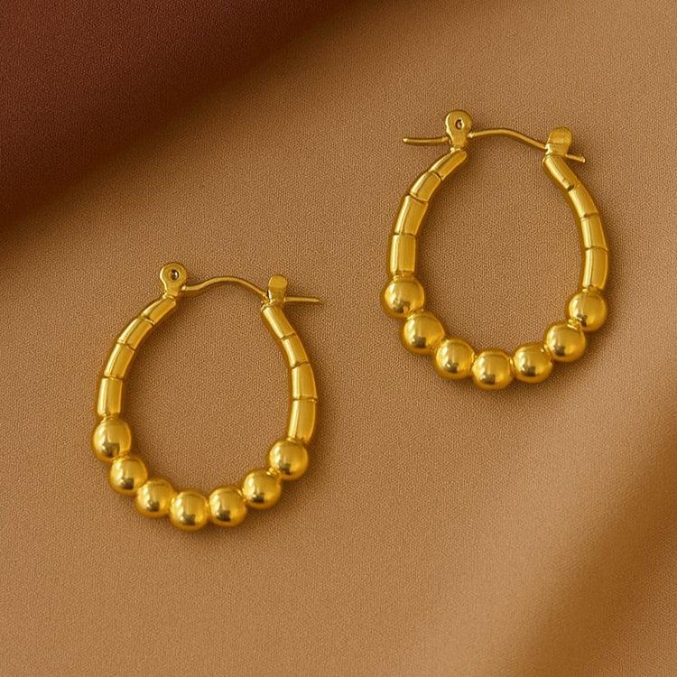 TFC Circle Gold Plated Hoop Earrings