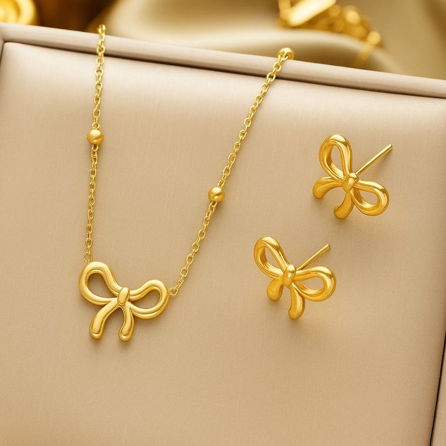 TFC Bowzy Gold Plated Necklace (Combo)