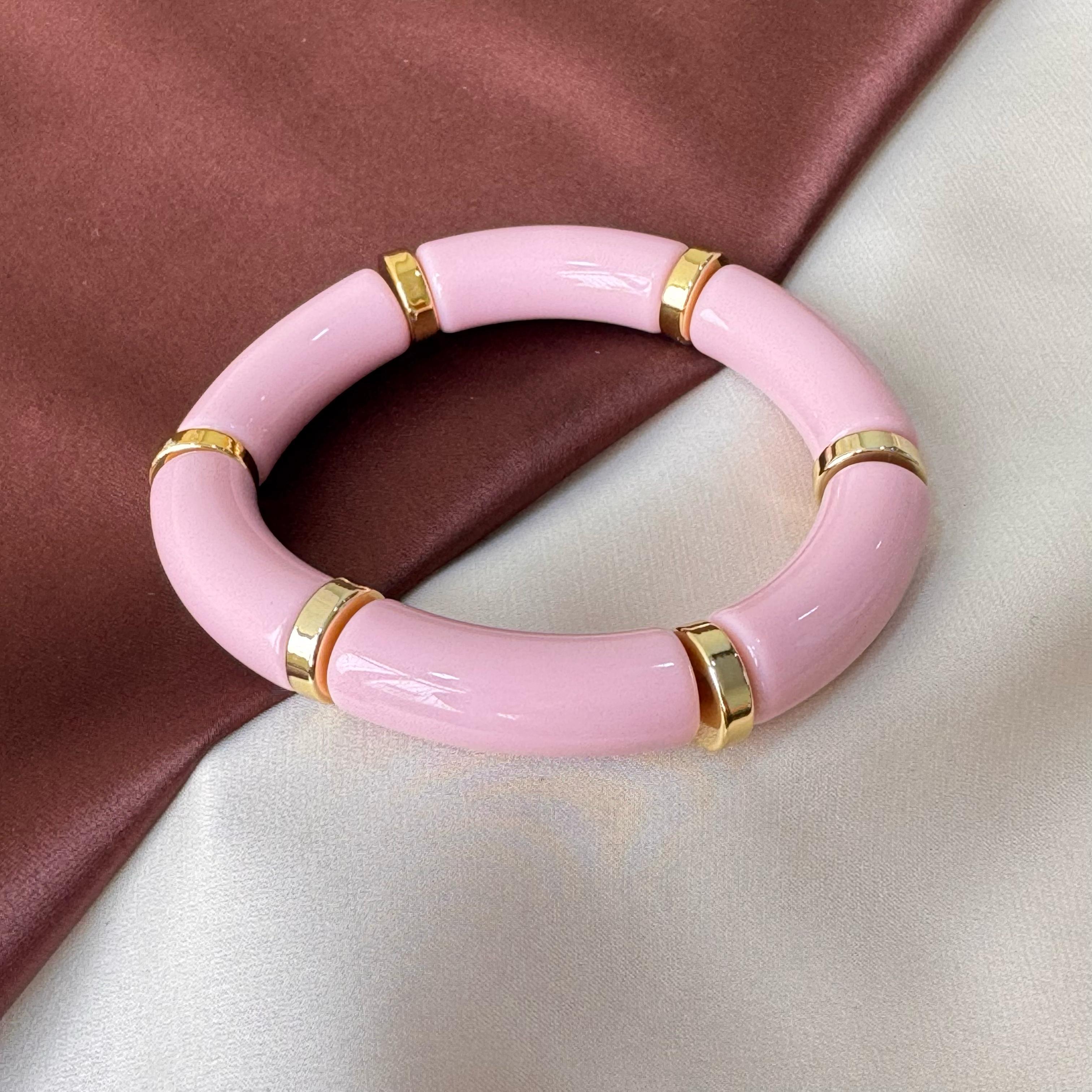 TFC Plane Pink Gold Plated Stretchable Bracelet