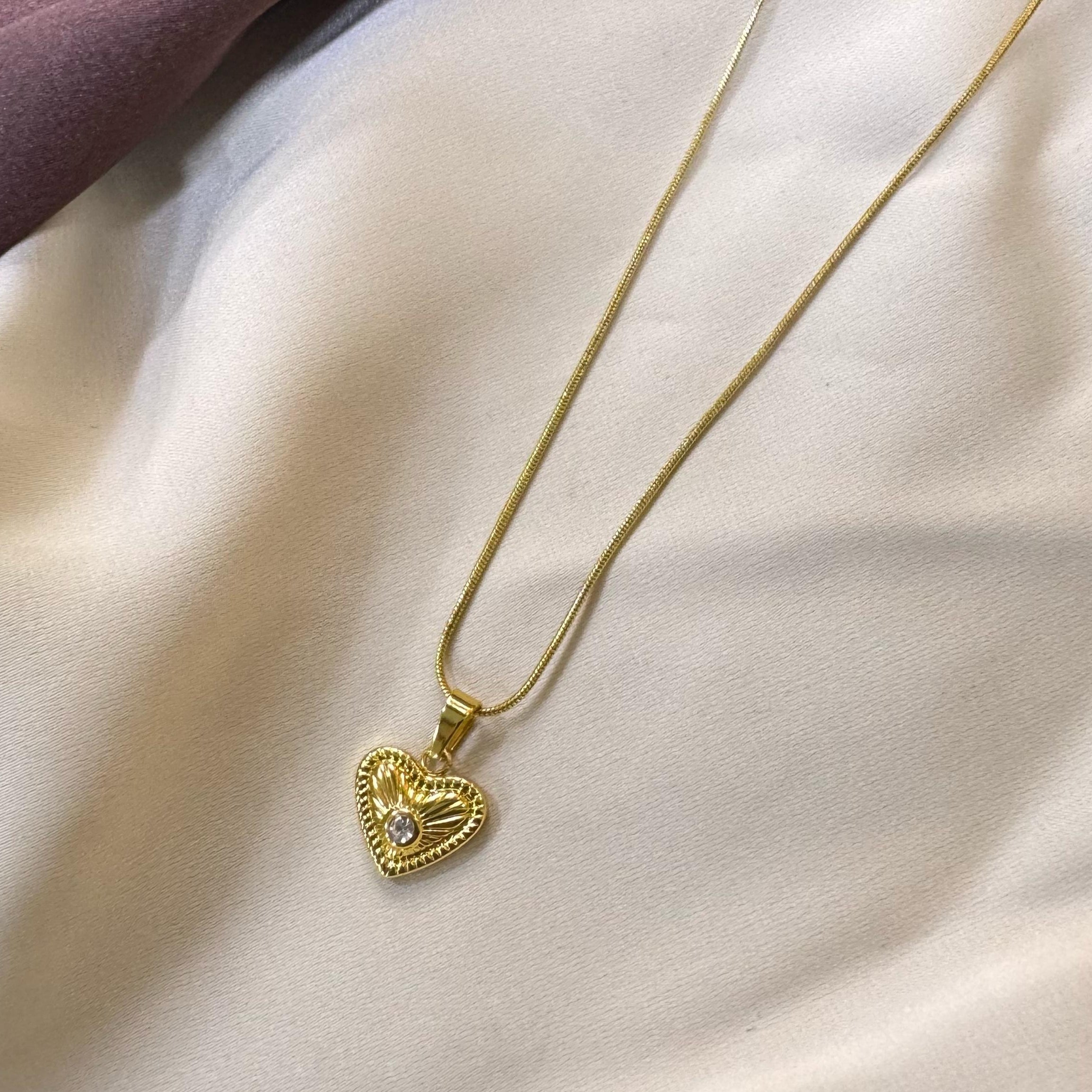 TFC Little Love Heart Gold Plated Pendant Necklace