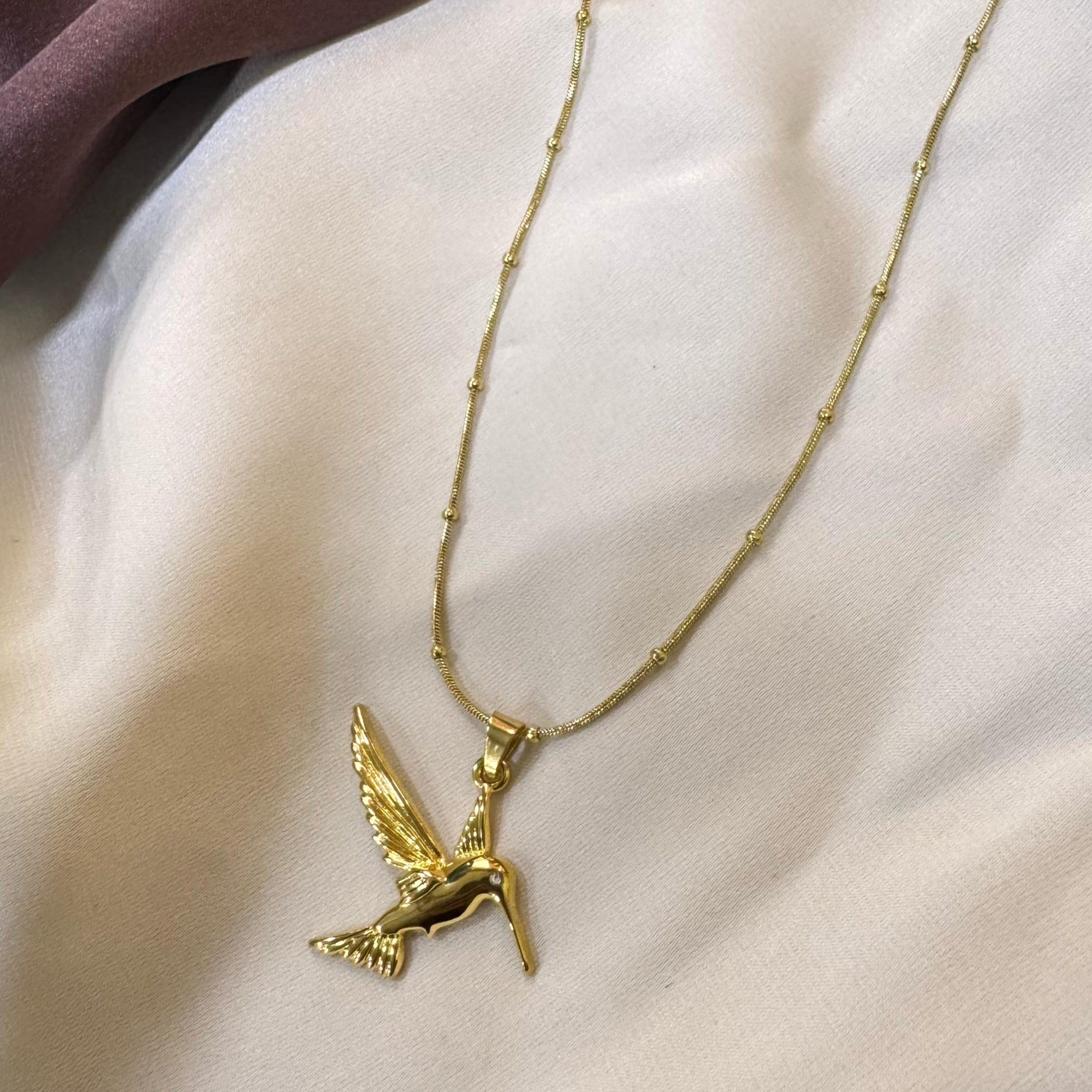 TFC Kingfisher Gold Plated Pendant Necklace