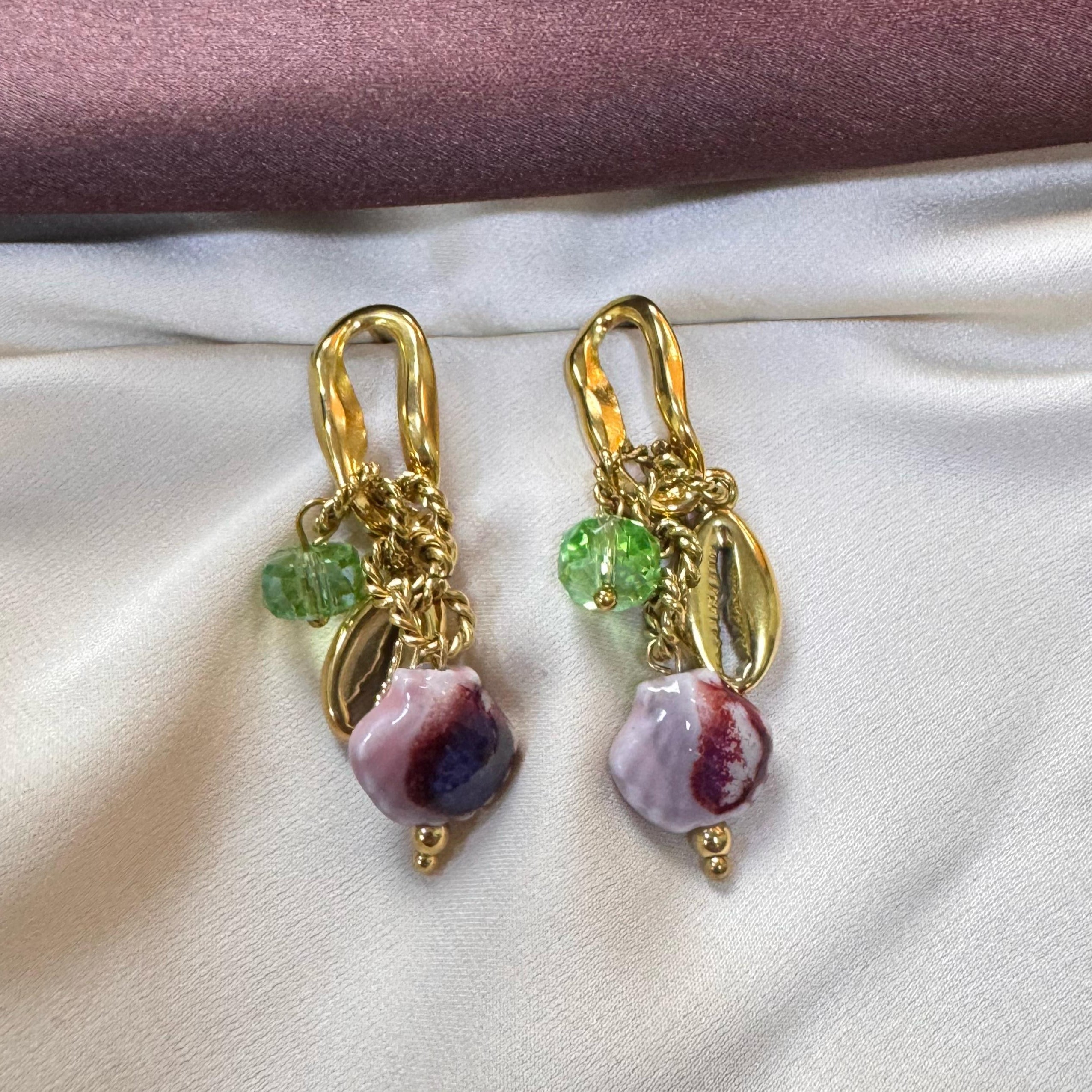 TFC Oceanic Gold Plated Dangler Earrings